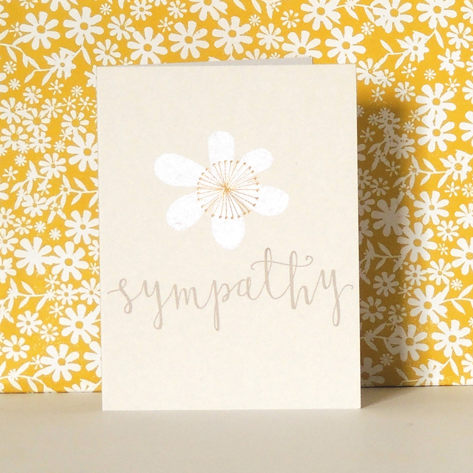 TW03 mini gold foiled sympathy card