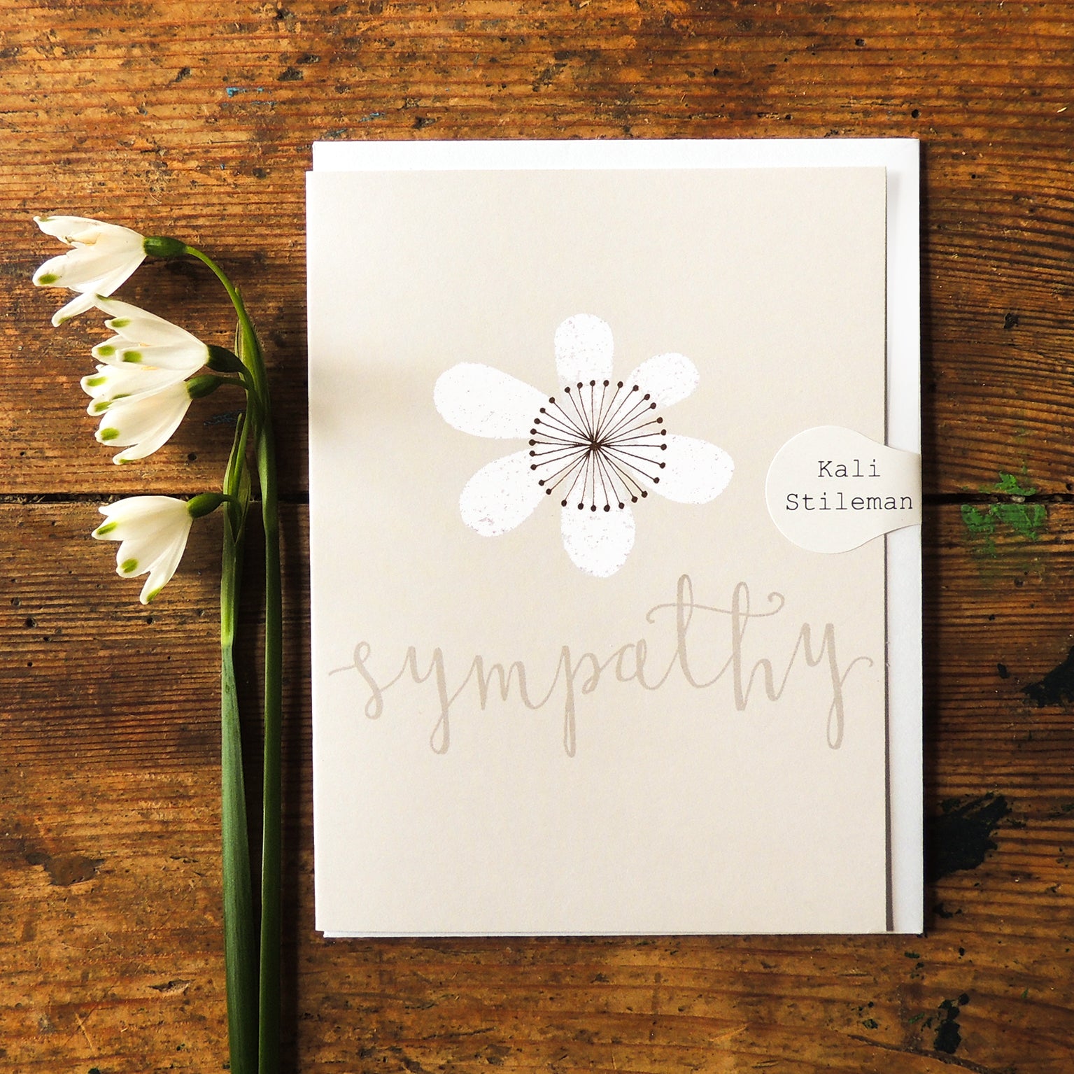 TW03 mini gold foiled sympathy card