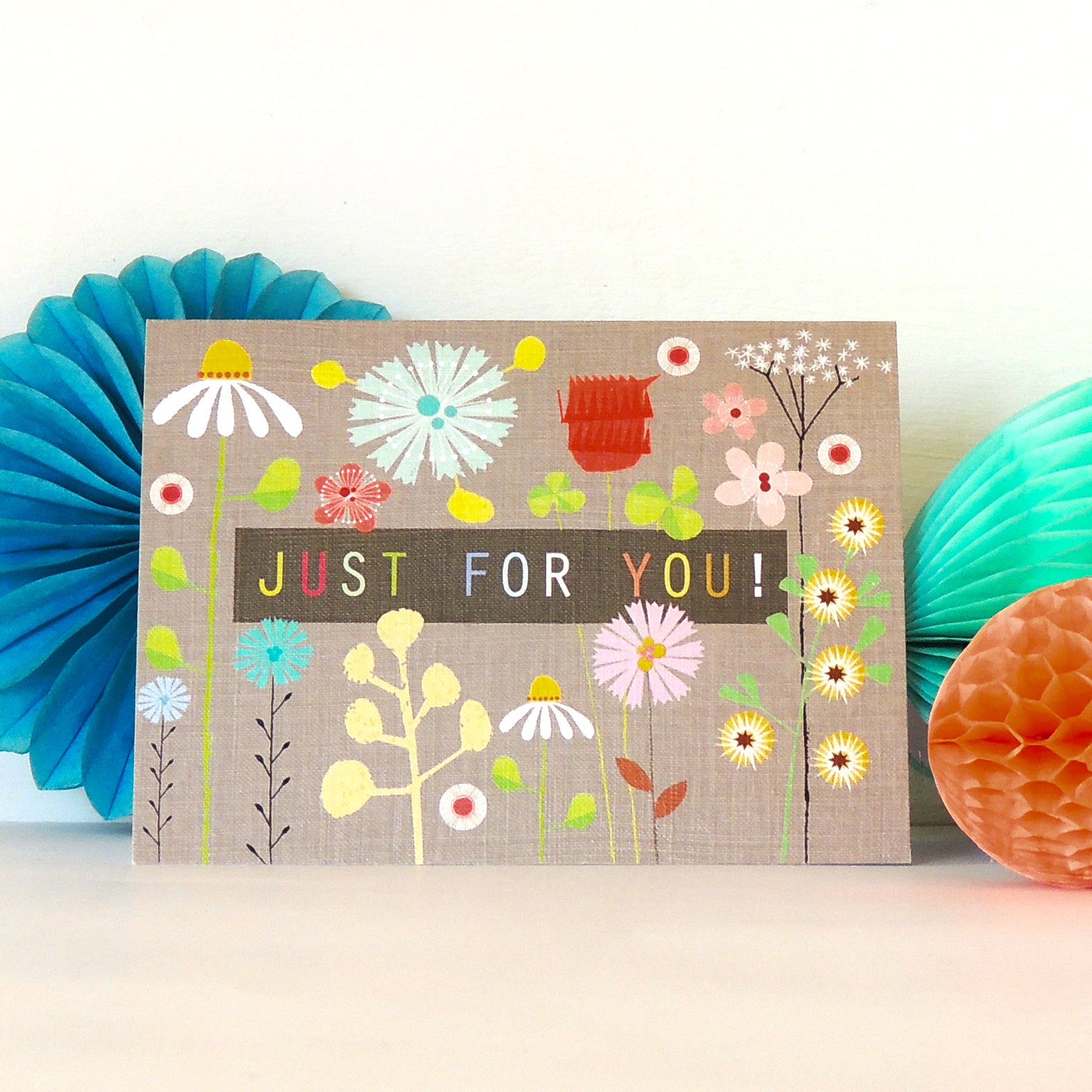 TW512 mini floral just for you card