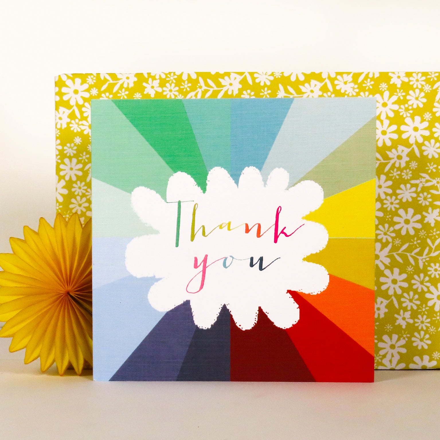 WO13 colourful thank you card