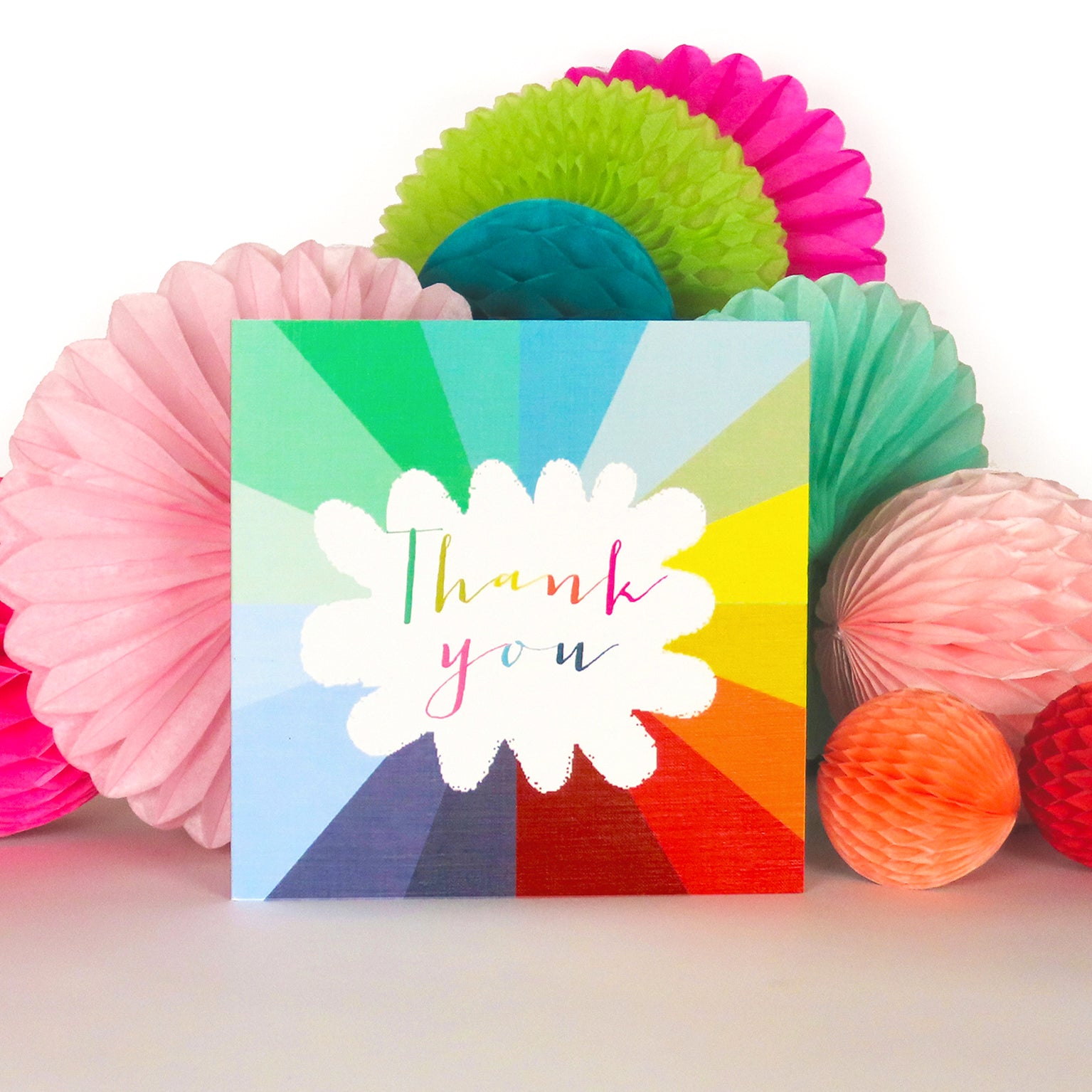 WO13 colourful thank you card