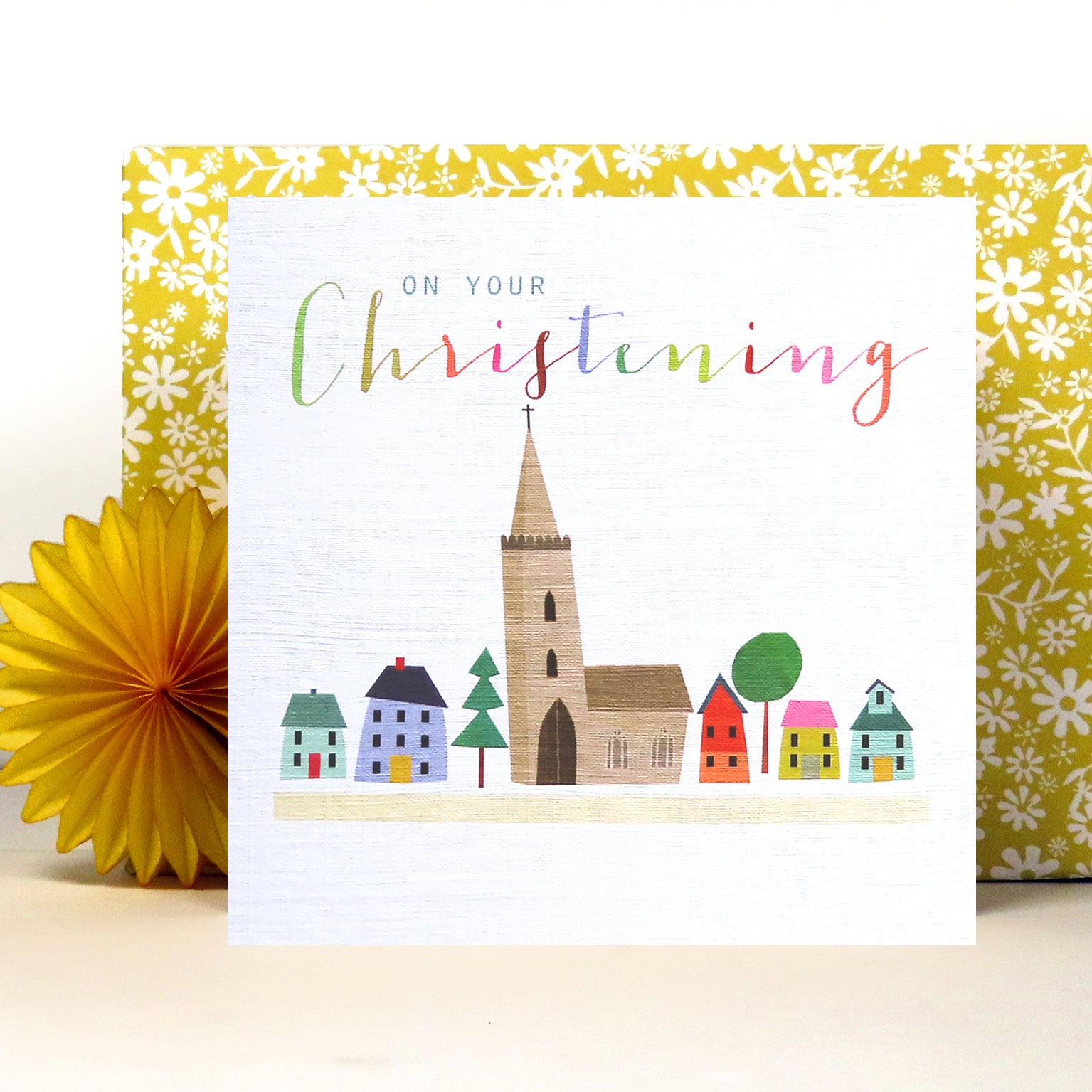 WO14 christening greetings card