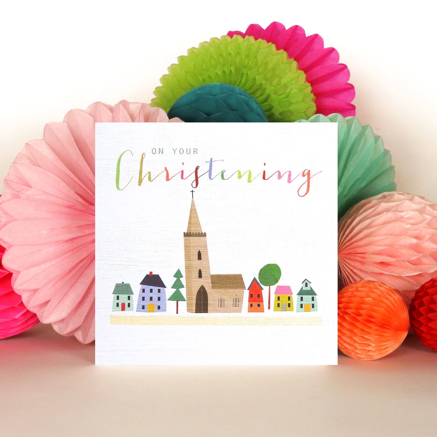 WO14 christening greetings card