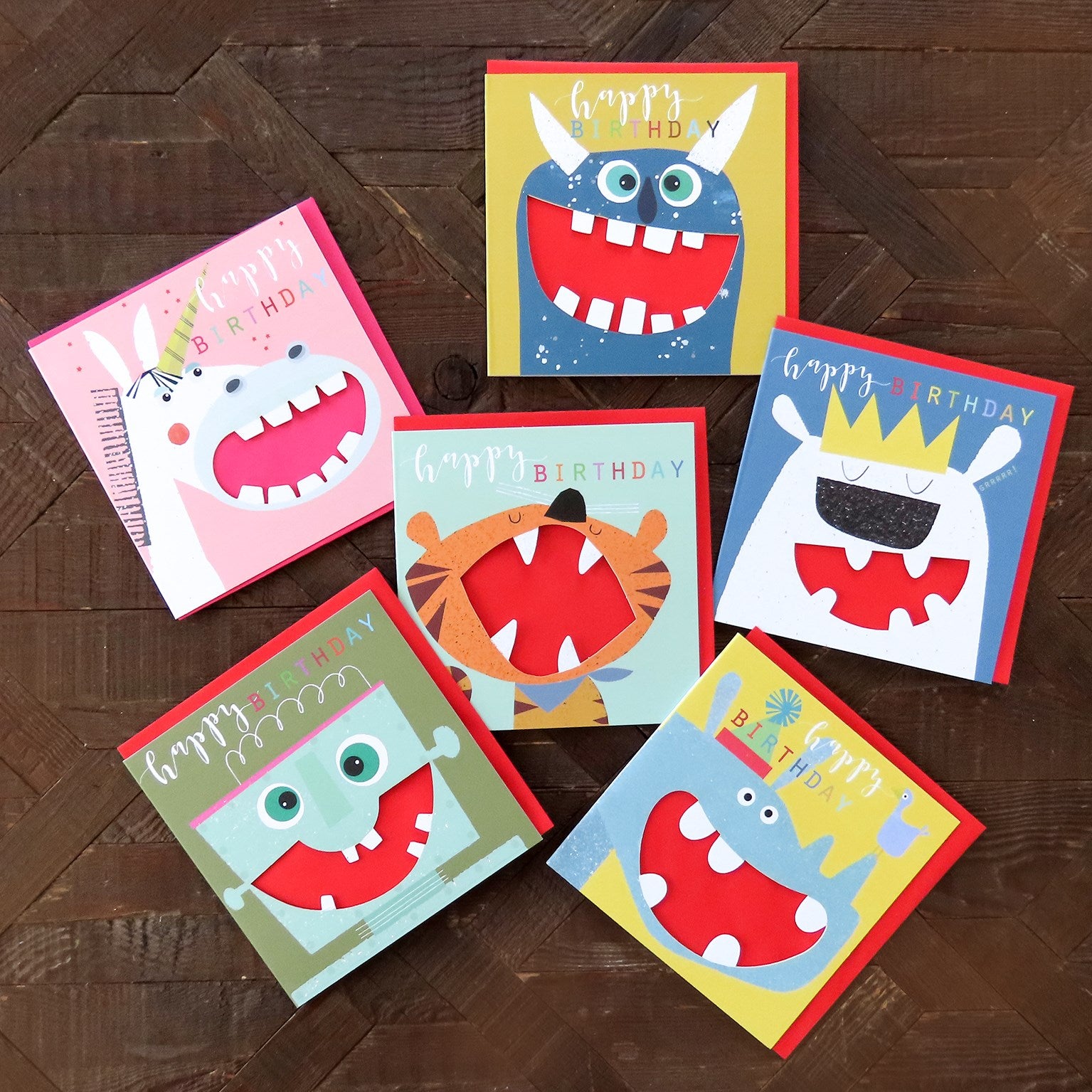 PK09 mixed mouthies greetings cards