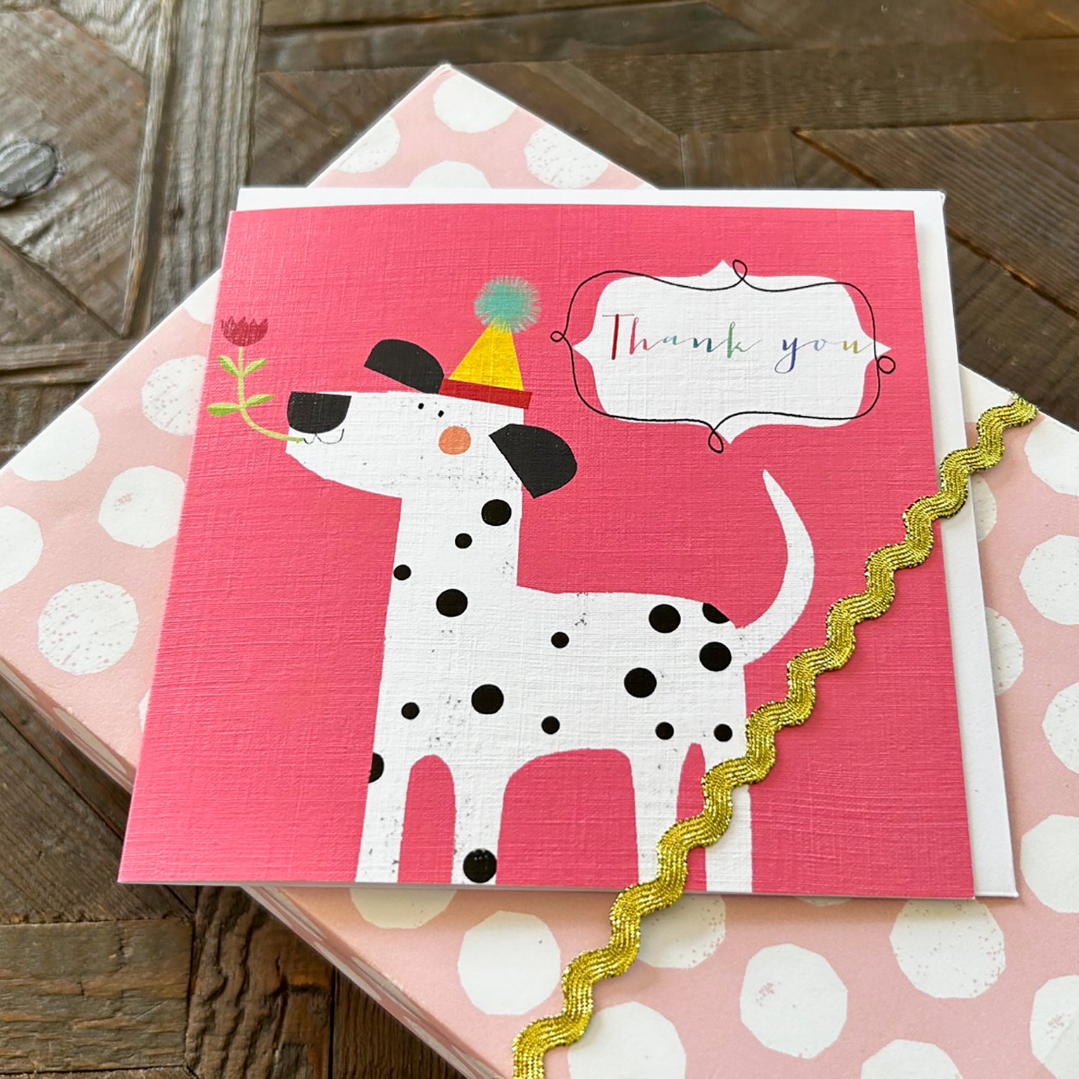 AA15 dalmatian thank you card