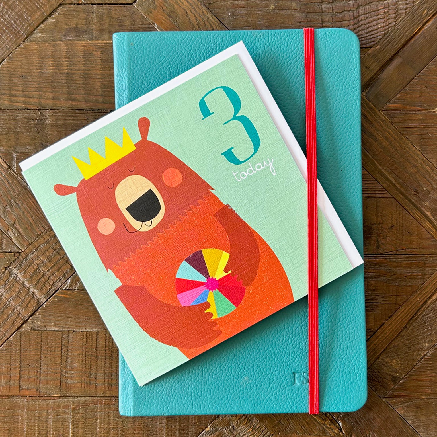 AC03 bear 3rd birthday card