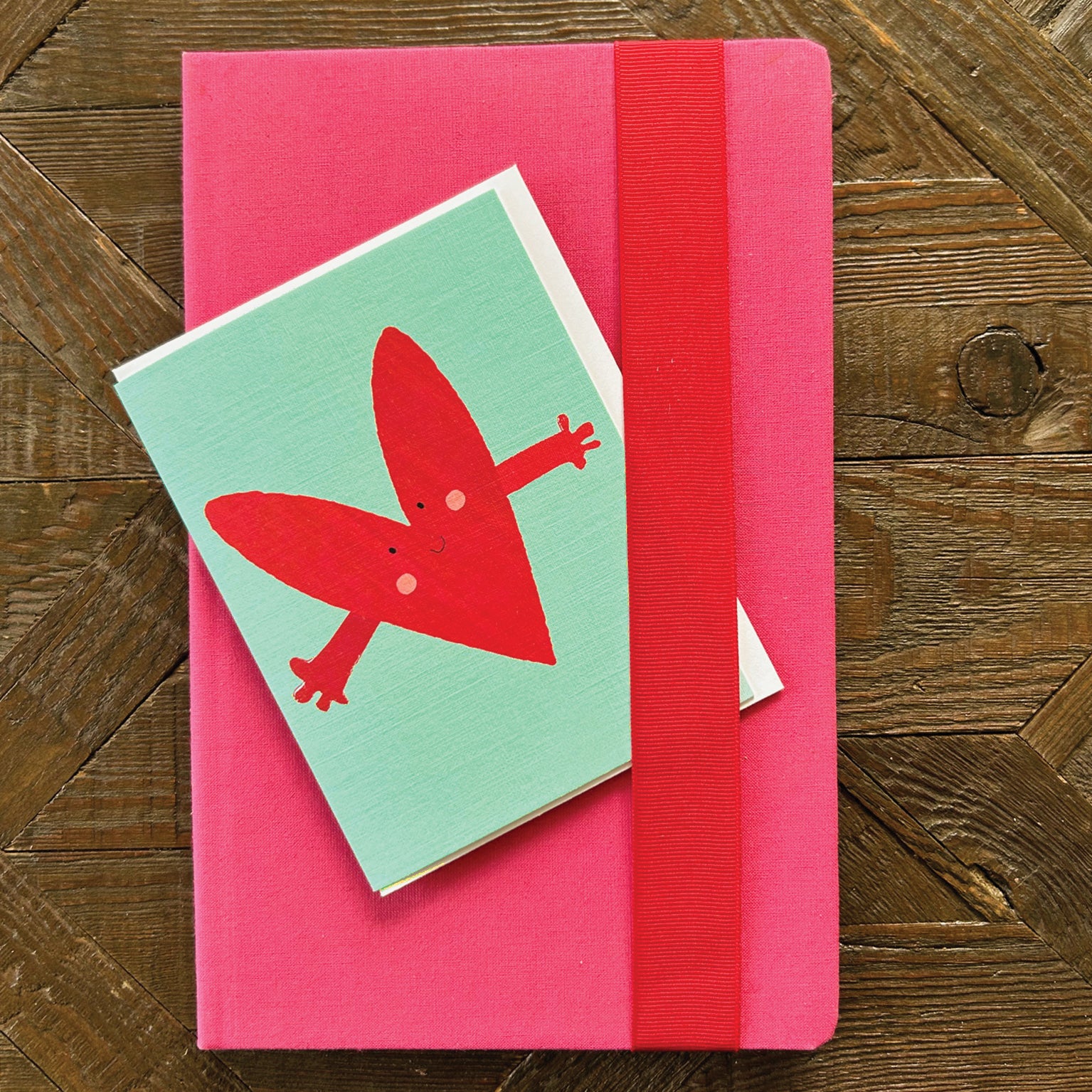 AL04 mini smiley heart card