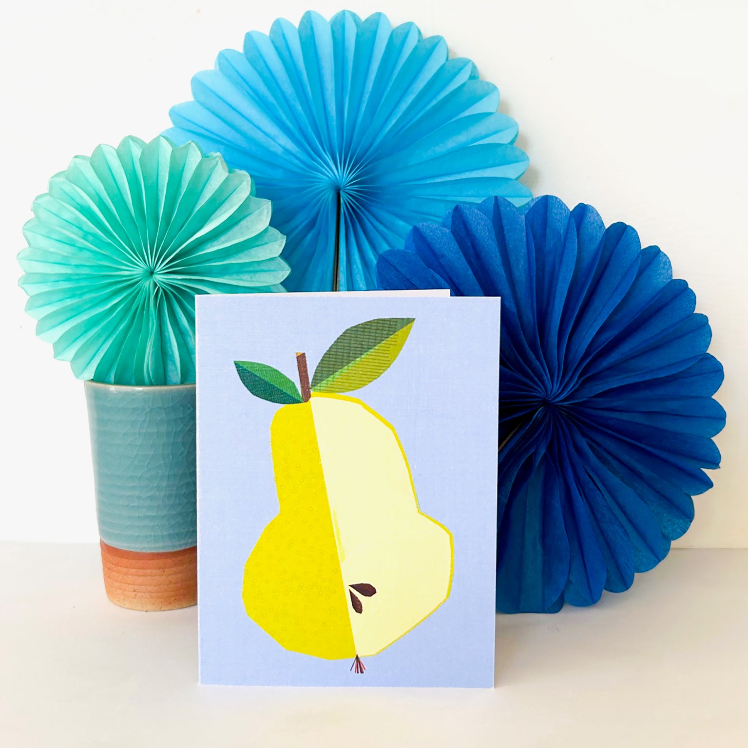 AL09 mini pear greetings card