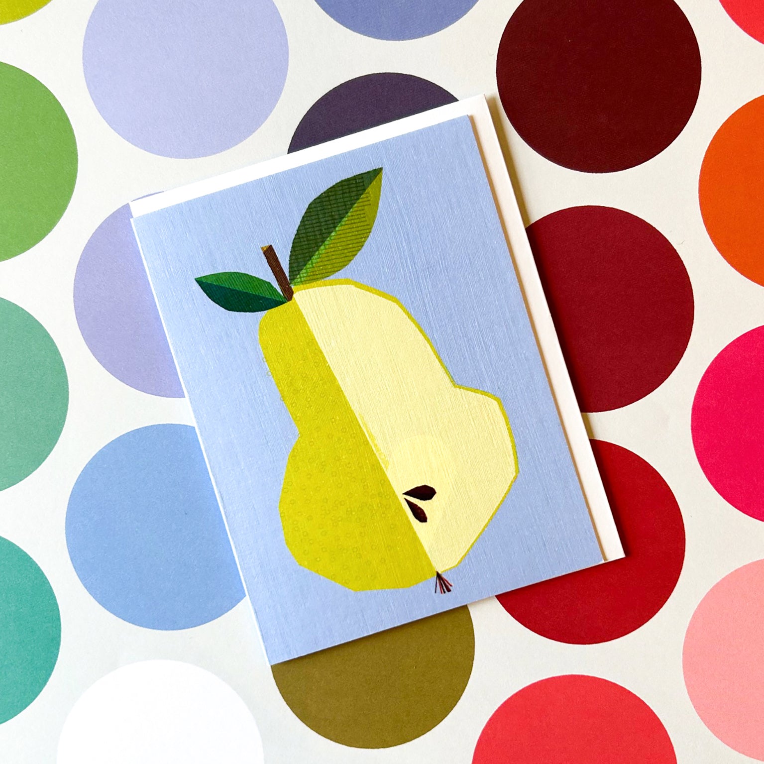 AL09 mini pear greetings card