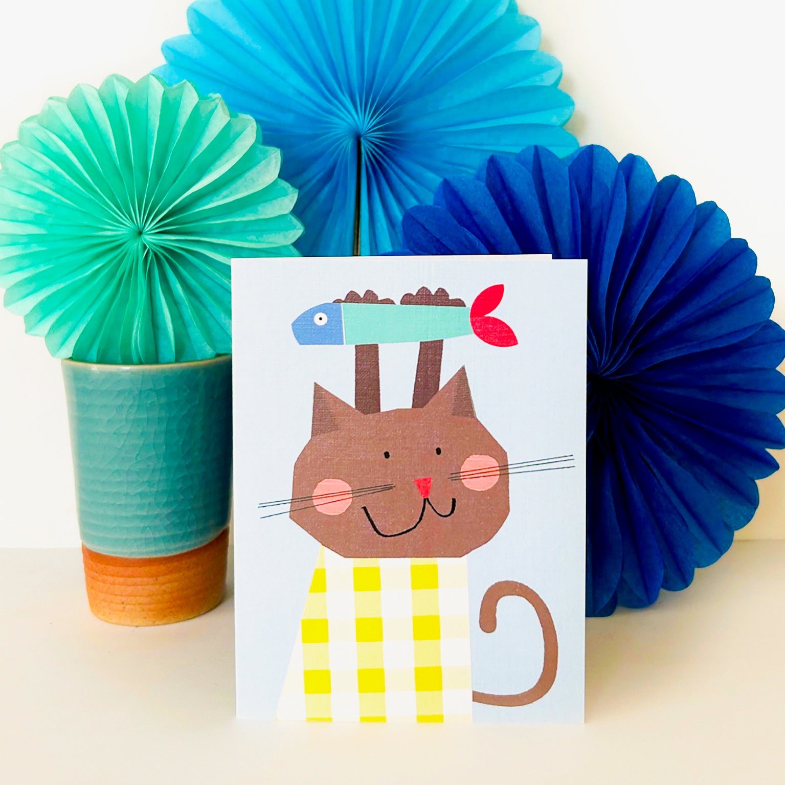 AL10 mini cat & fish card