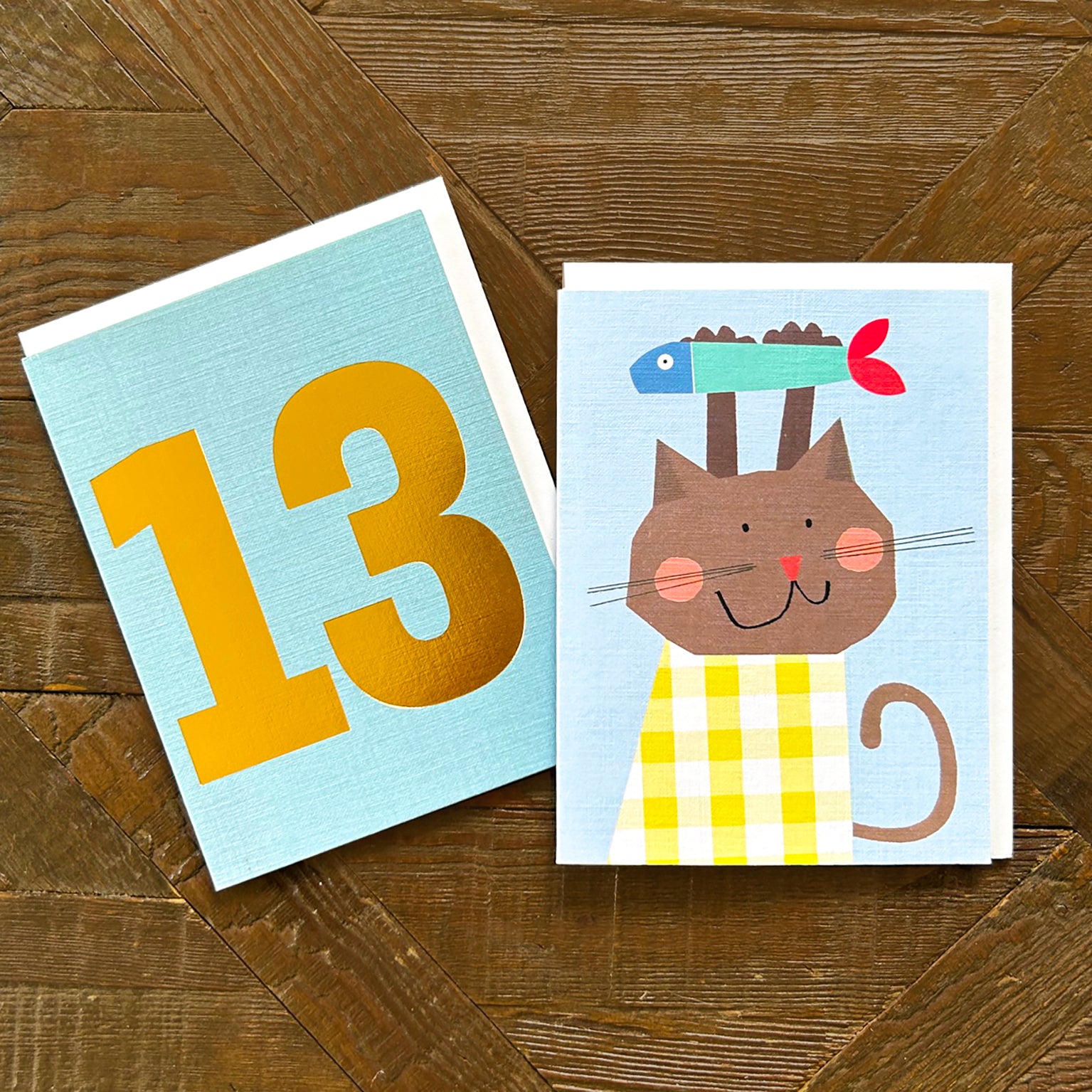 AL10 mini cat & fish card