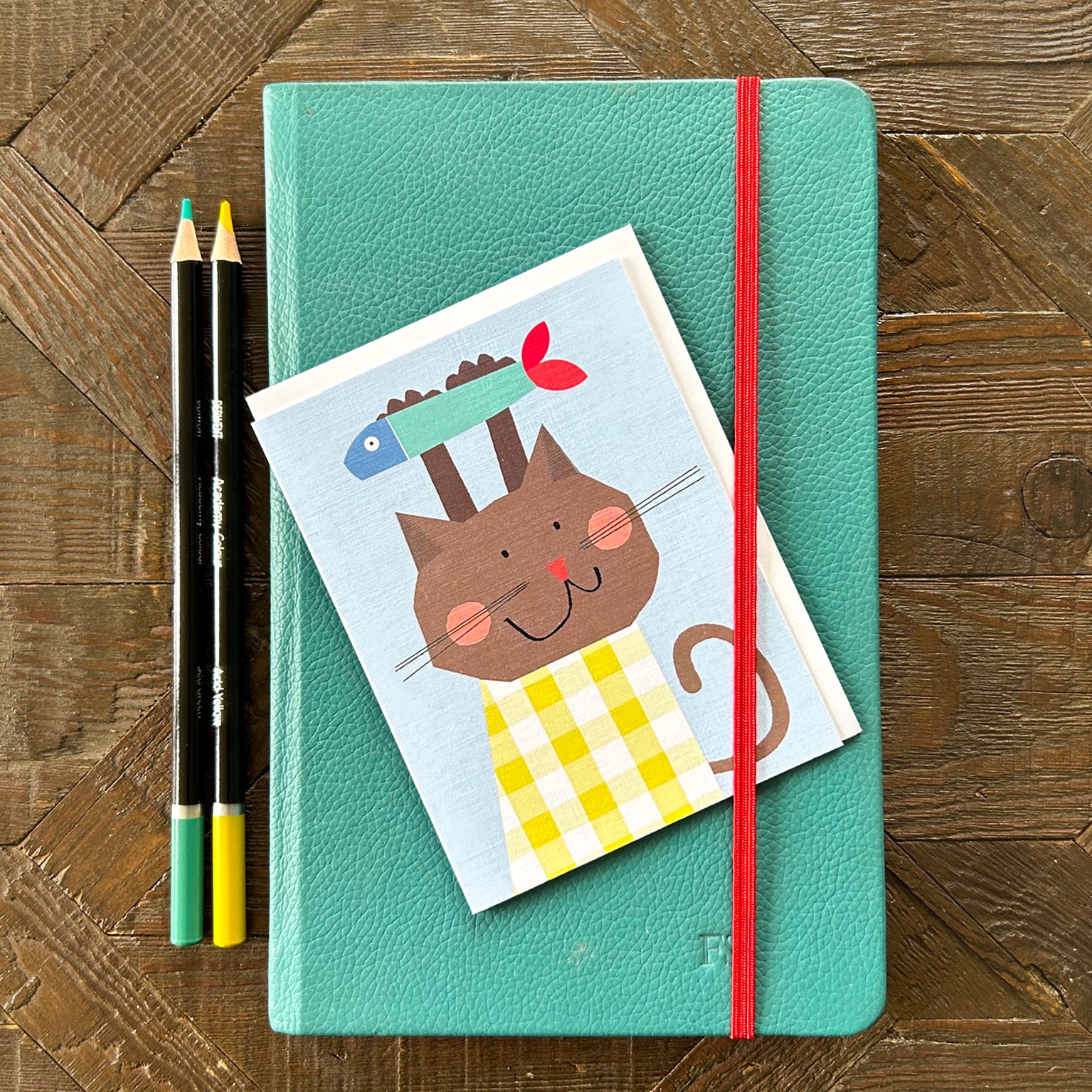 AL10 mini cat & fish card