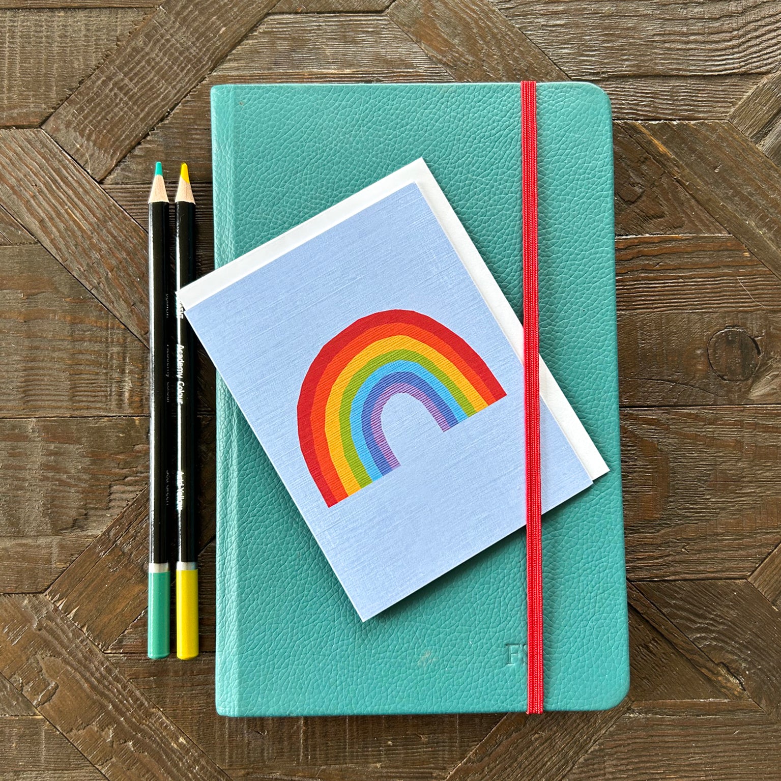 AL11 mini rainbow greetings card