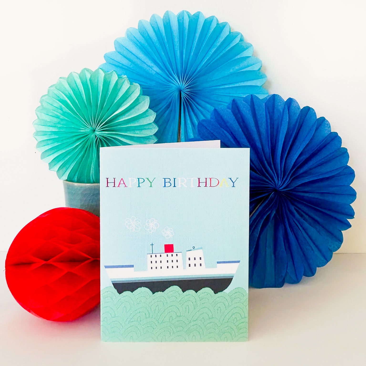 AL12 mini boat birthday card