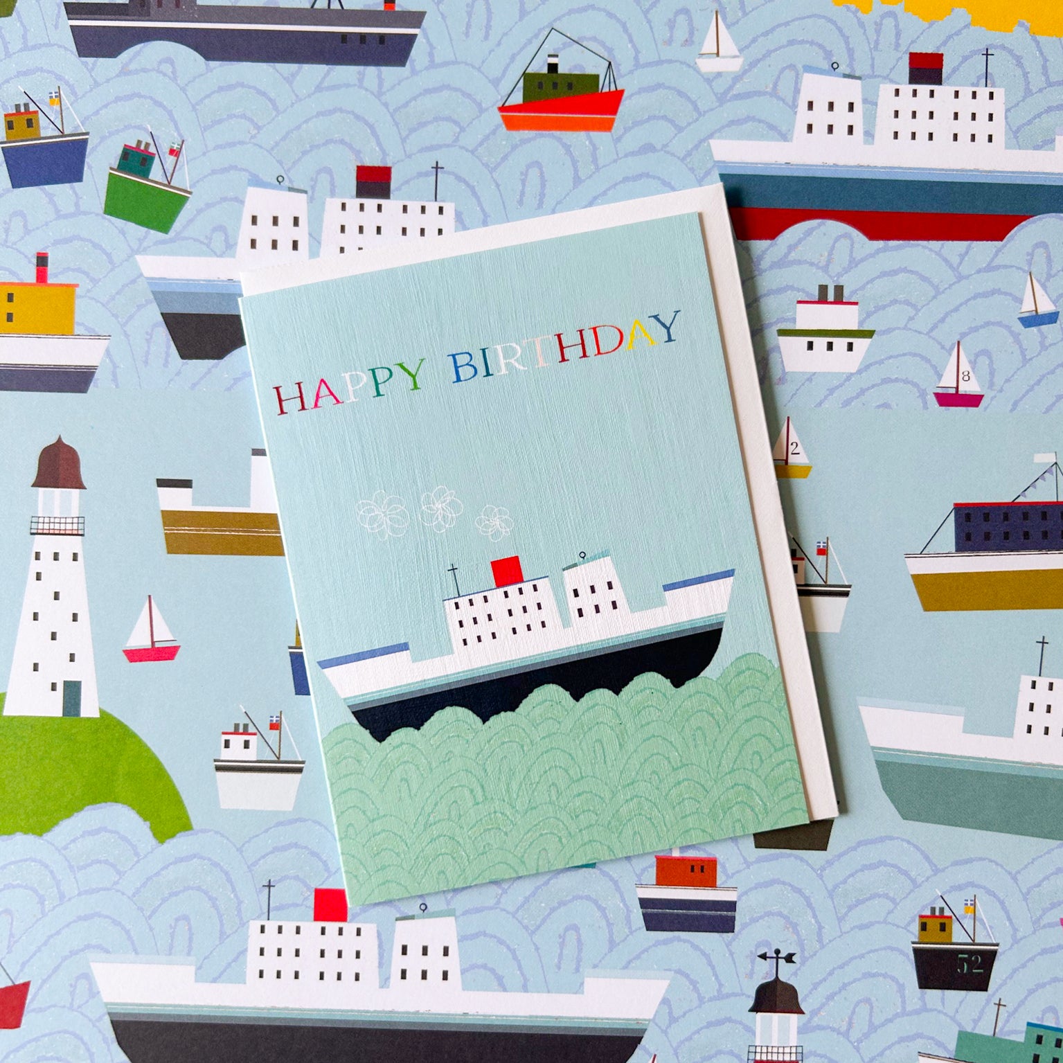AL12 mini boat birthday card