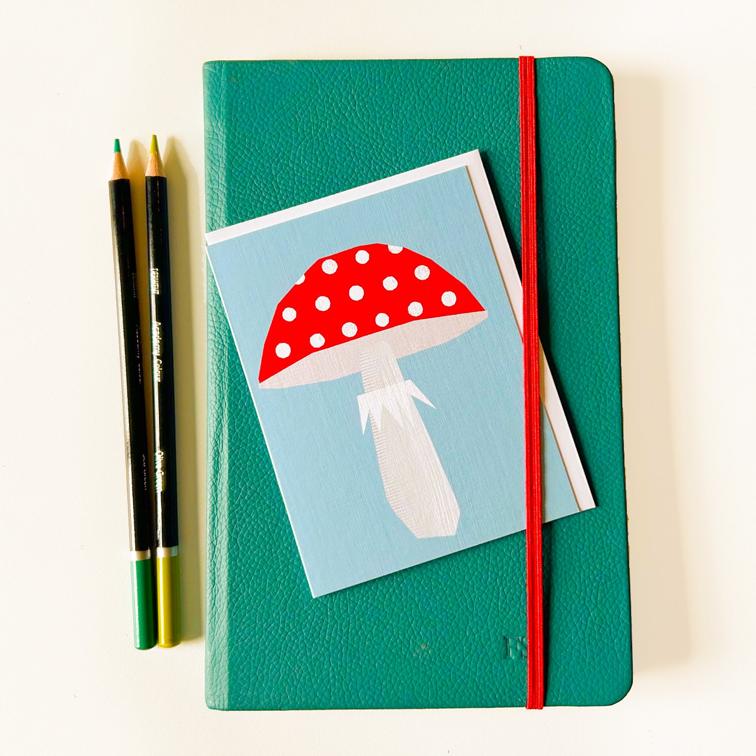 AL14 mini mushroom greetings card