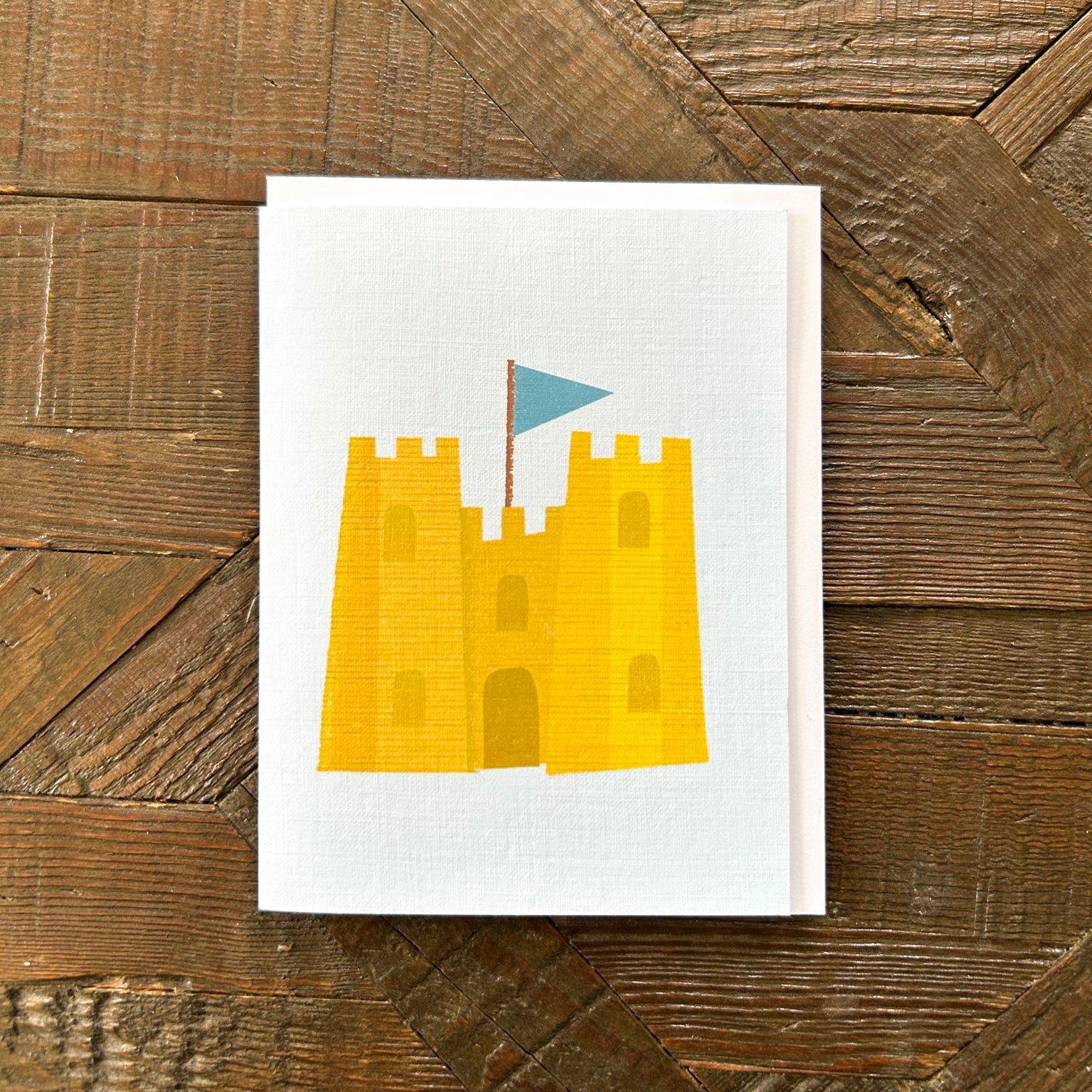 AL15 mini sandcastle greetings card