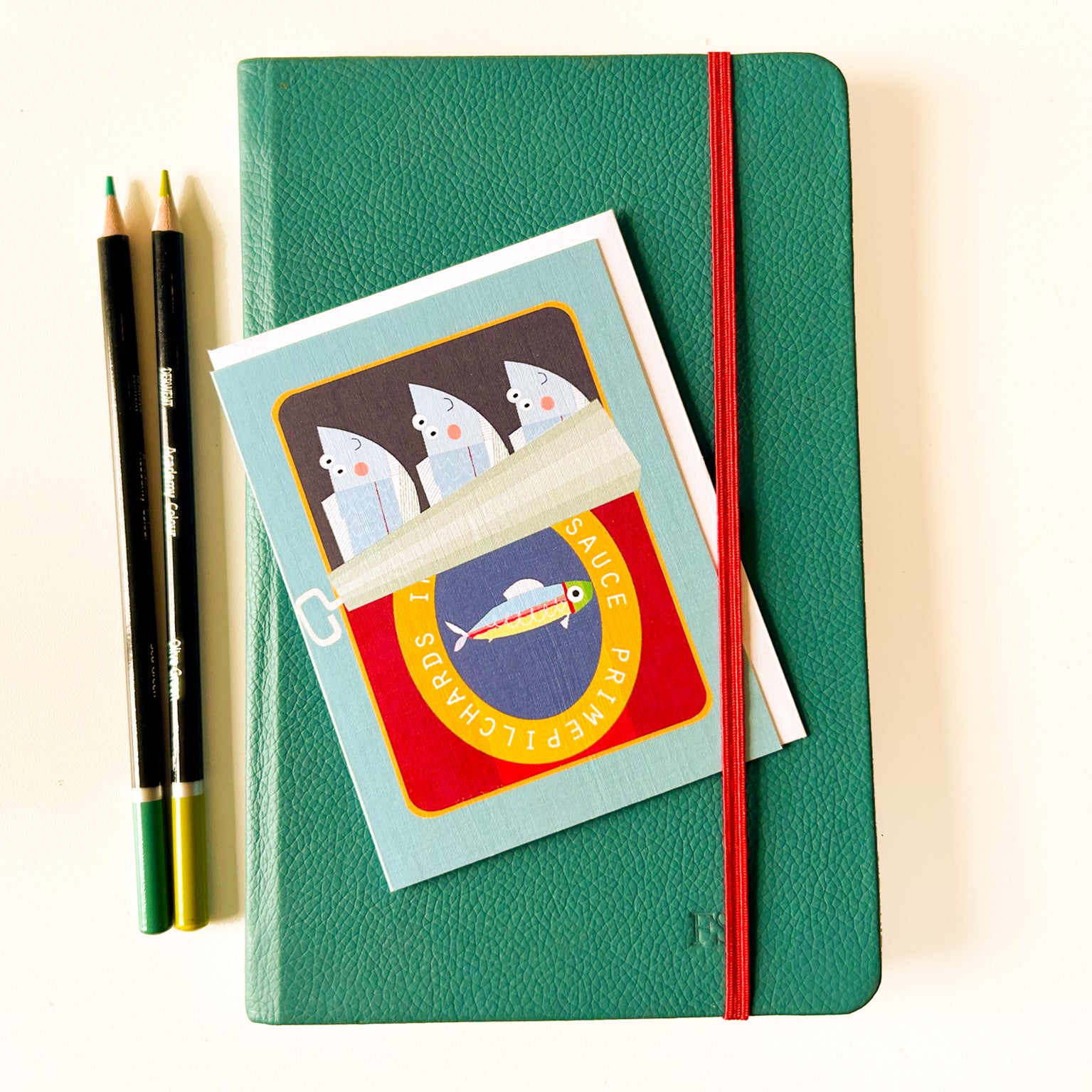 AL19 mini sardines greetings card