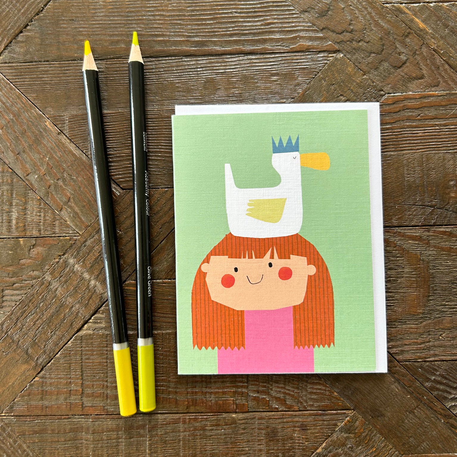 AL22 mini girl and duck card