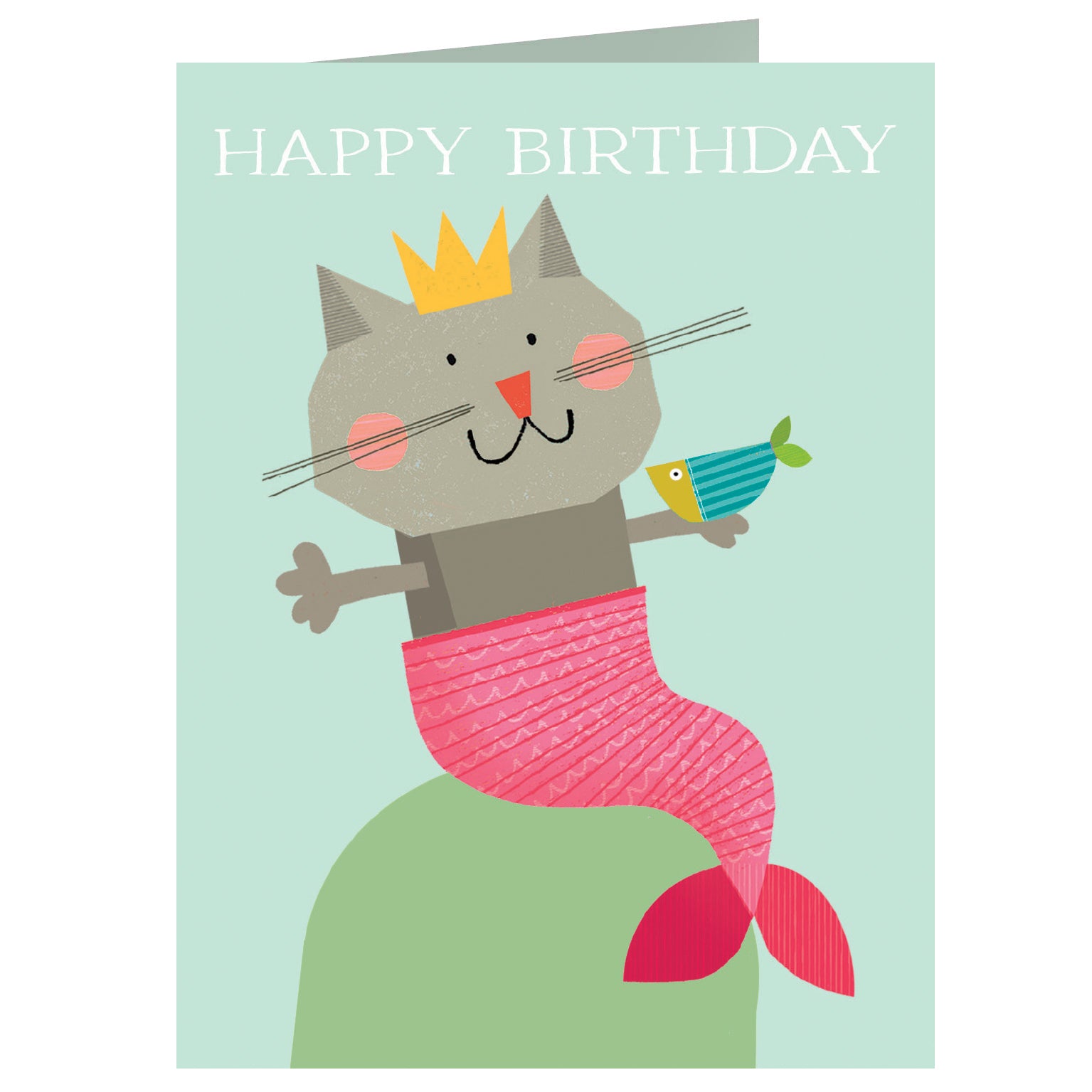 AL23 mini mermaid birthday card