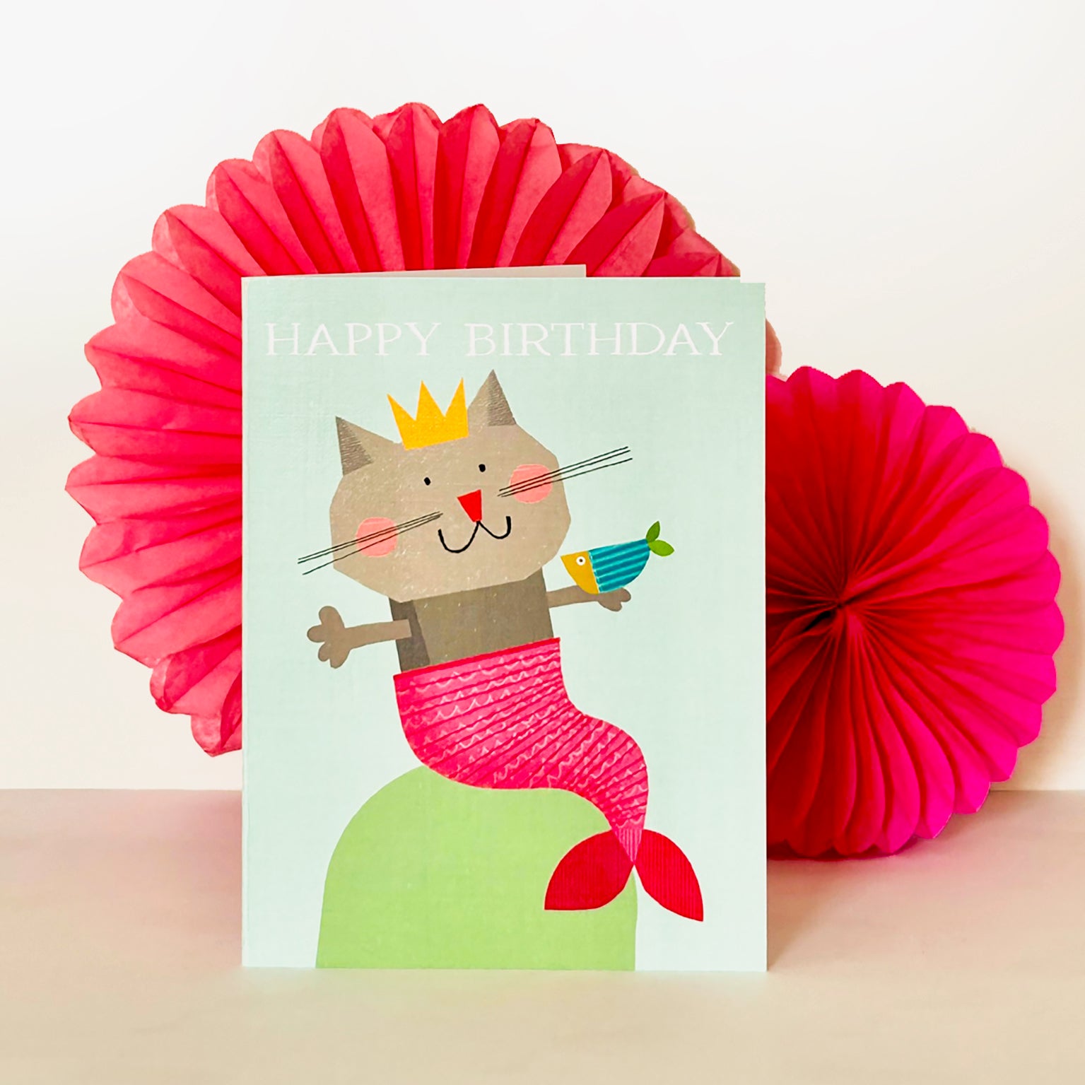 AL23 mini mermaid birthday card
