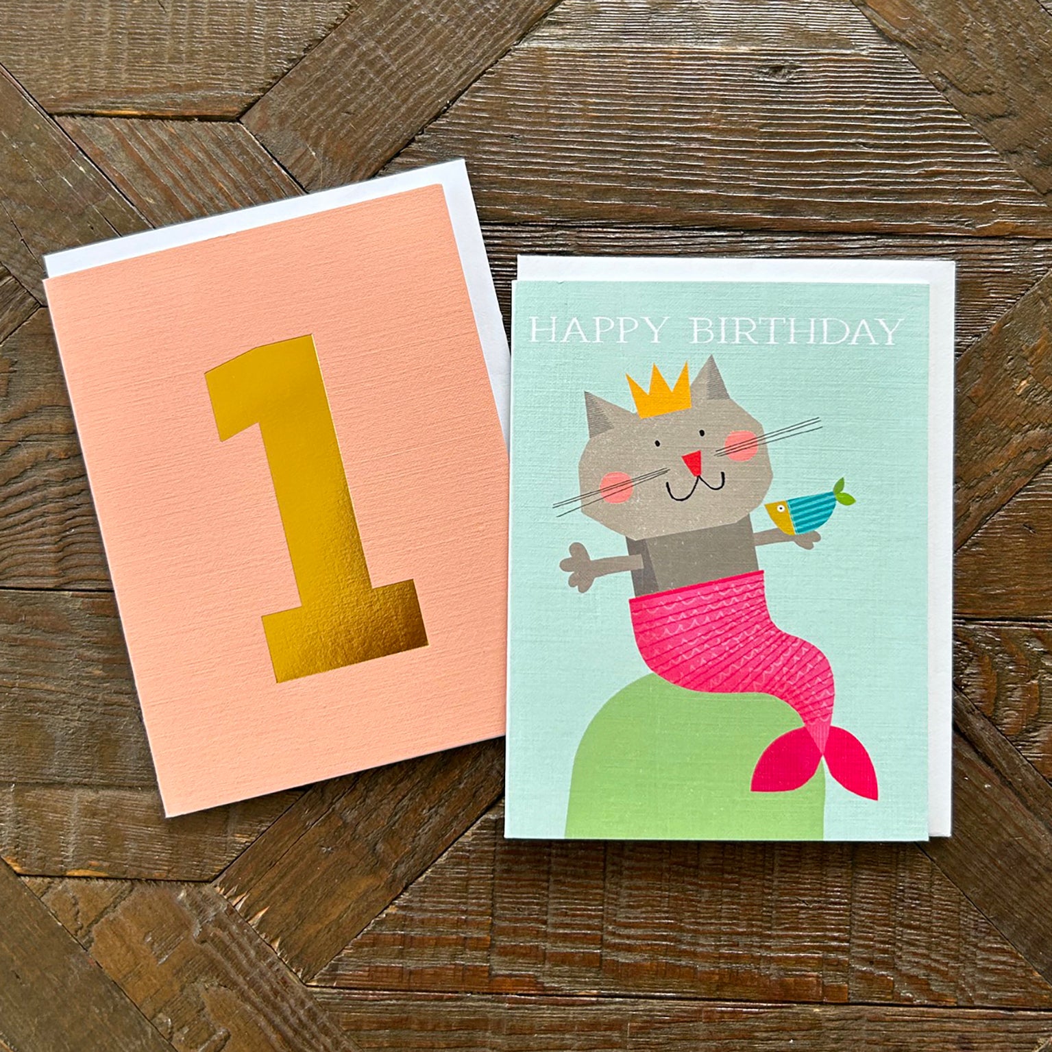 AL23 mini mermaid birthday card