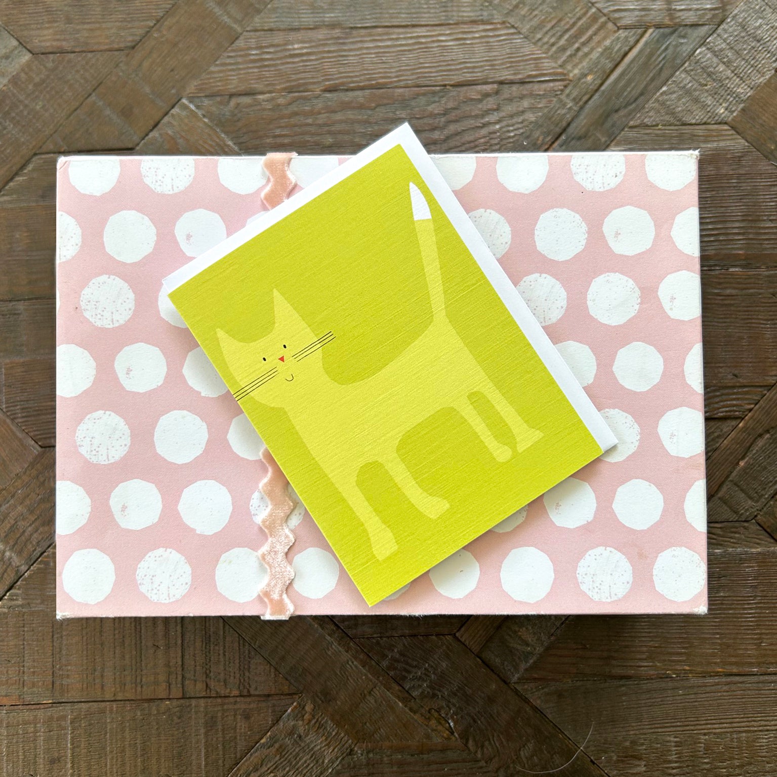 AL26 mini cat greetings card