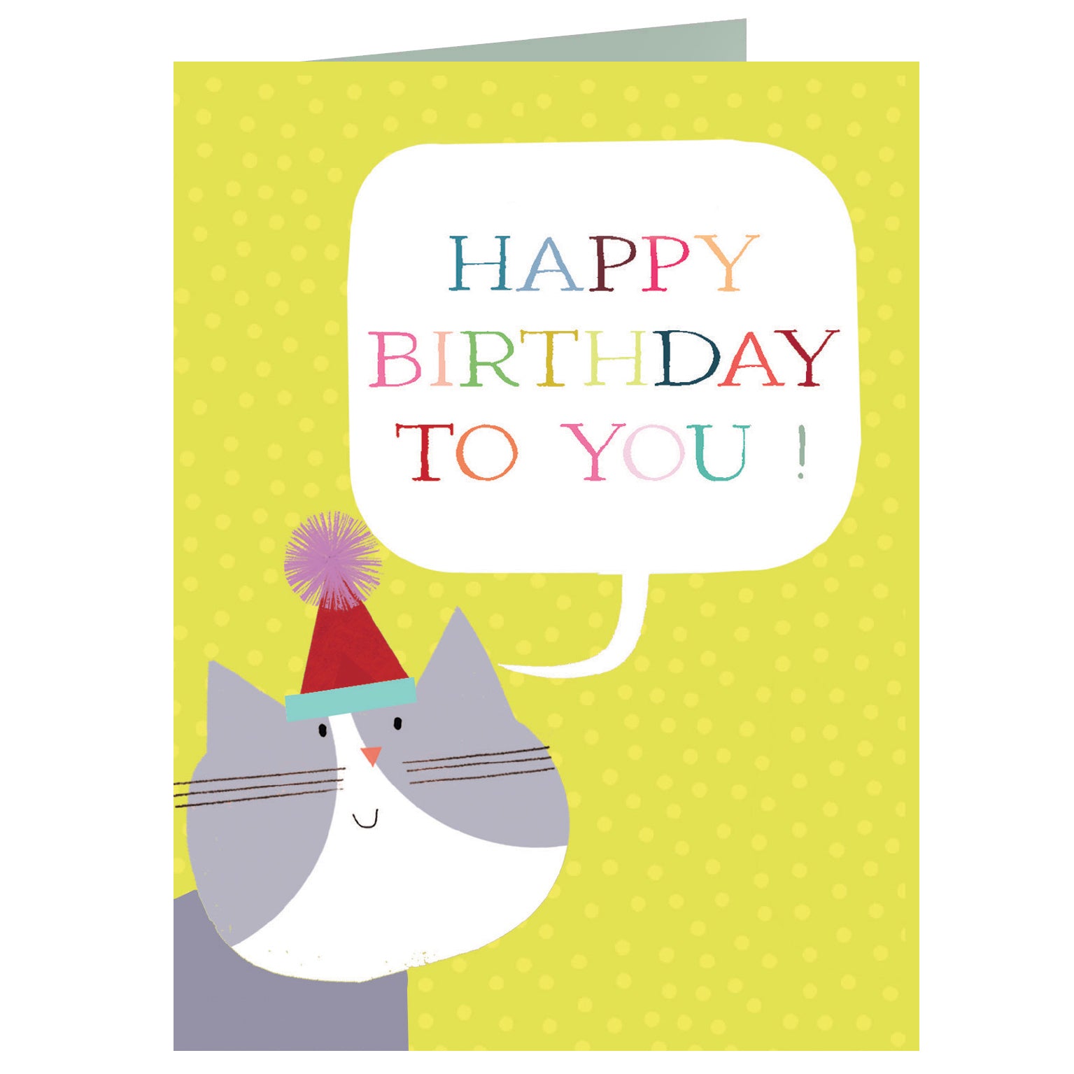 AL30 mini cat bubble birthday card