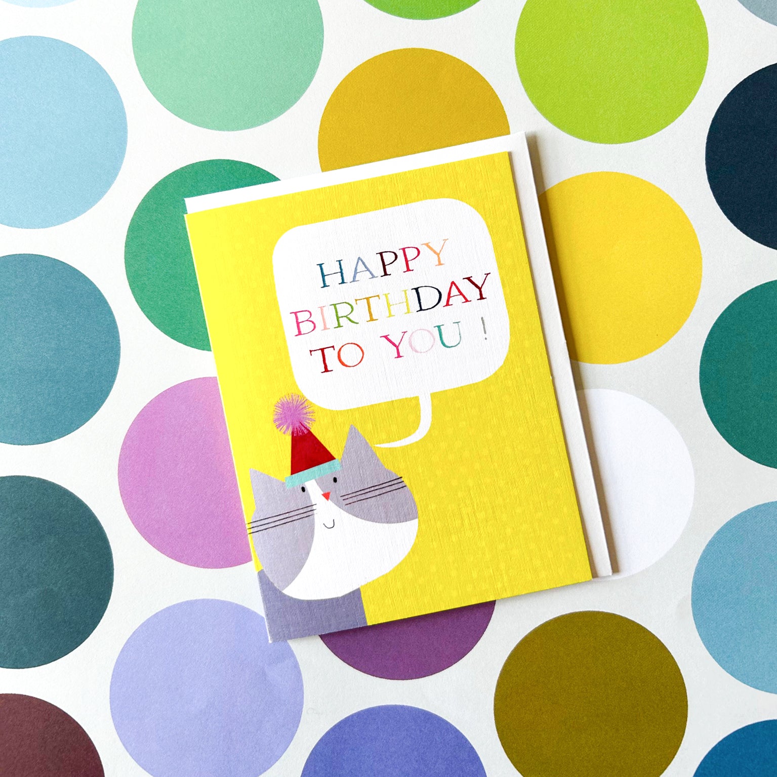 AL30 mini cat bubble birthday card