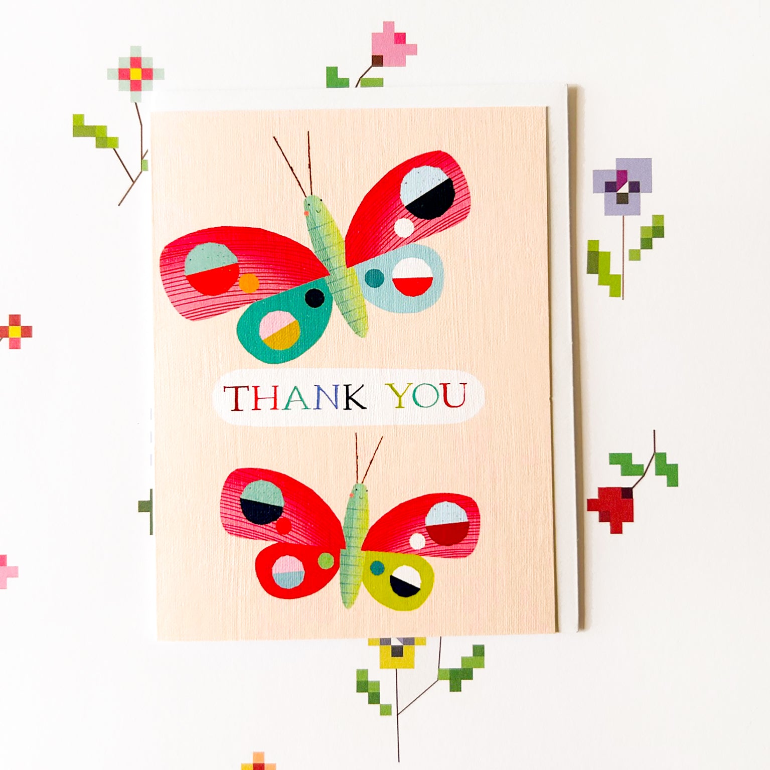 AL31 mini butterfly thank you card