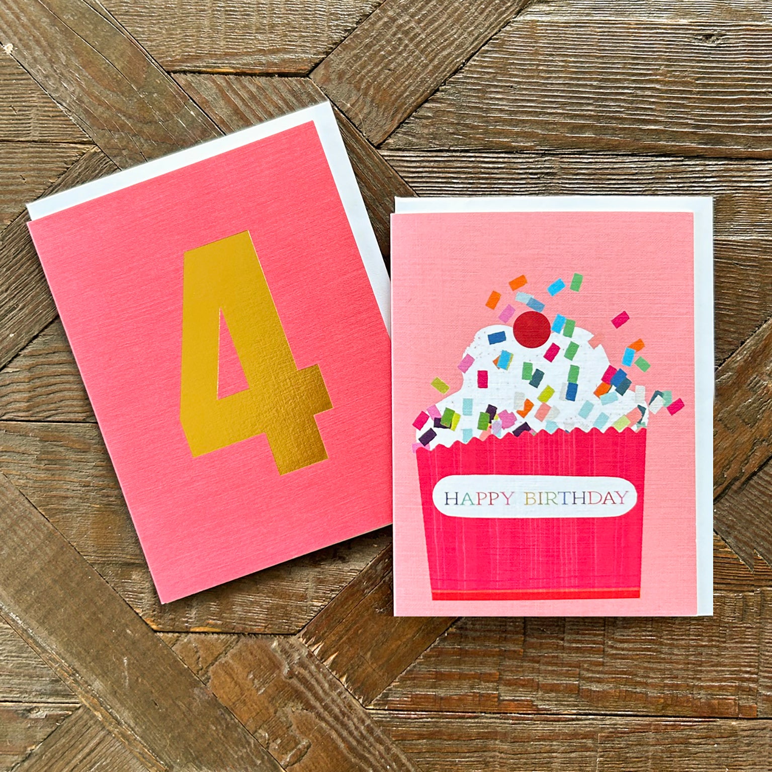 AL33 mini happy birthday cupcake card