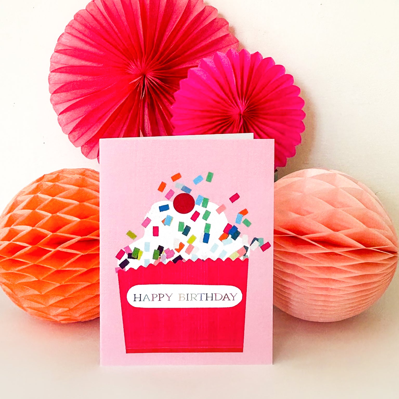 AL33 mini happy birthday cupcake card