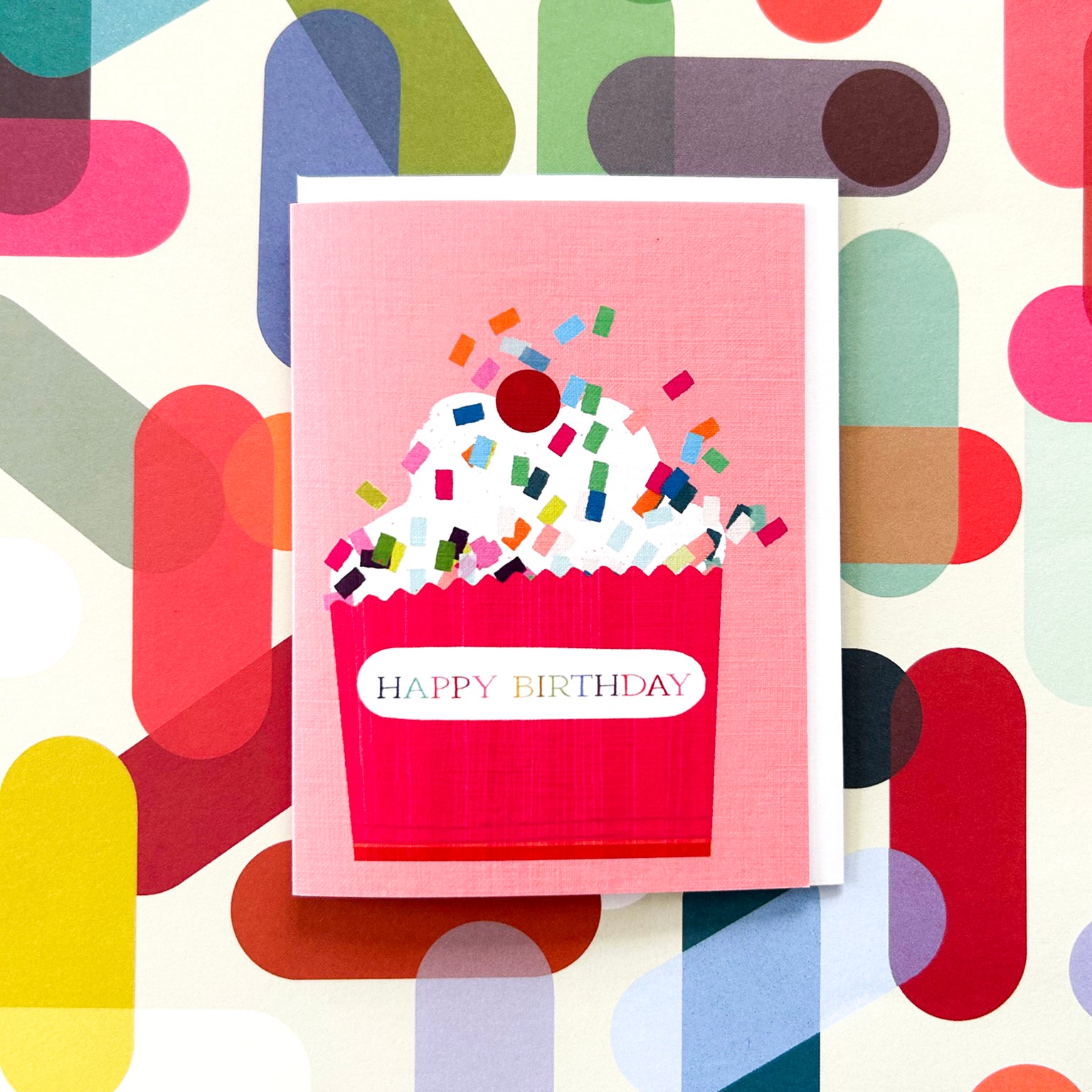 AL33 mini happy birthday cupcake card