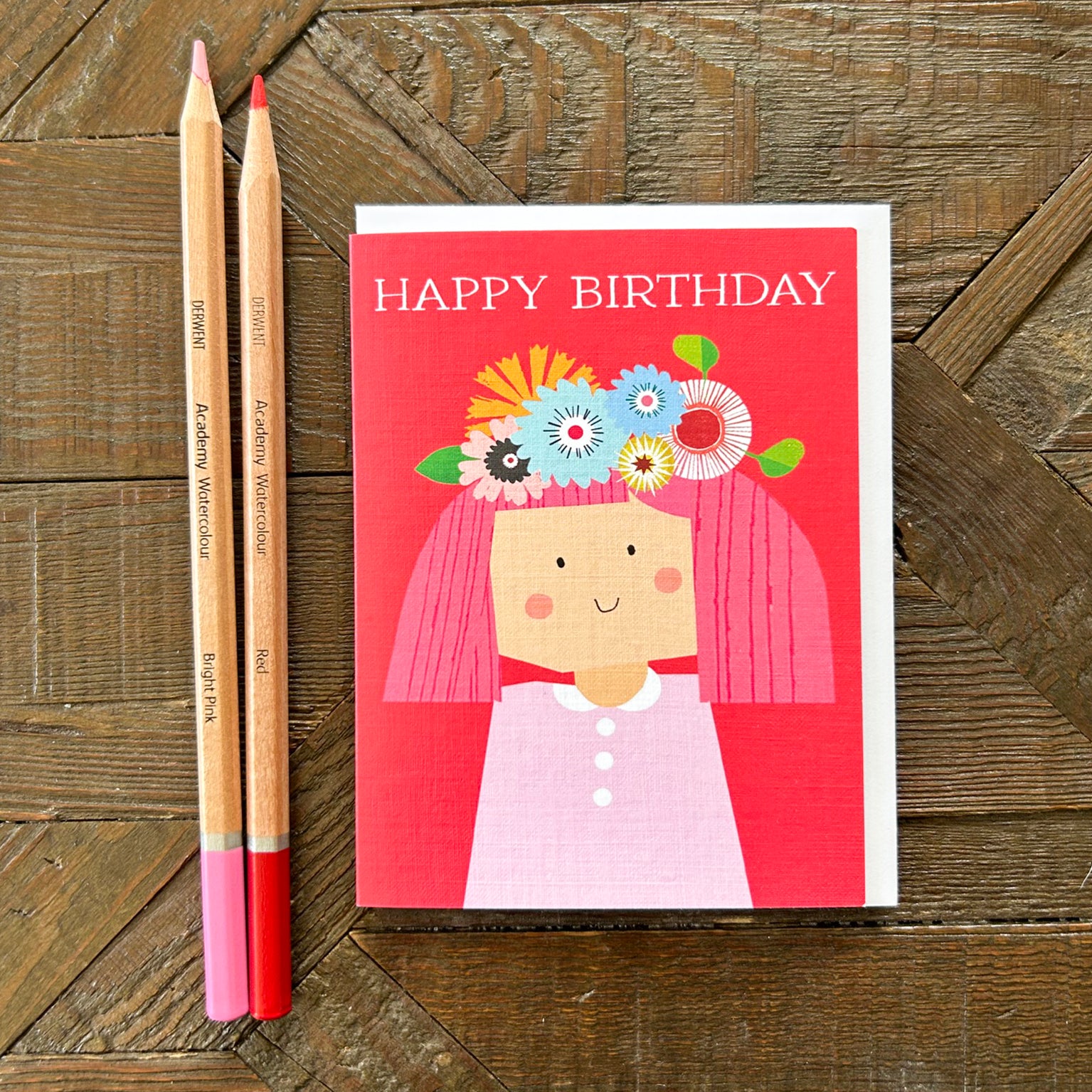 AL34 mini flower girl birthday card