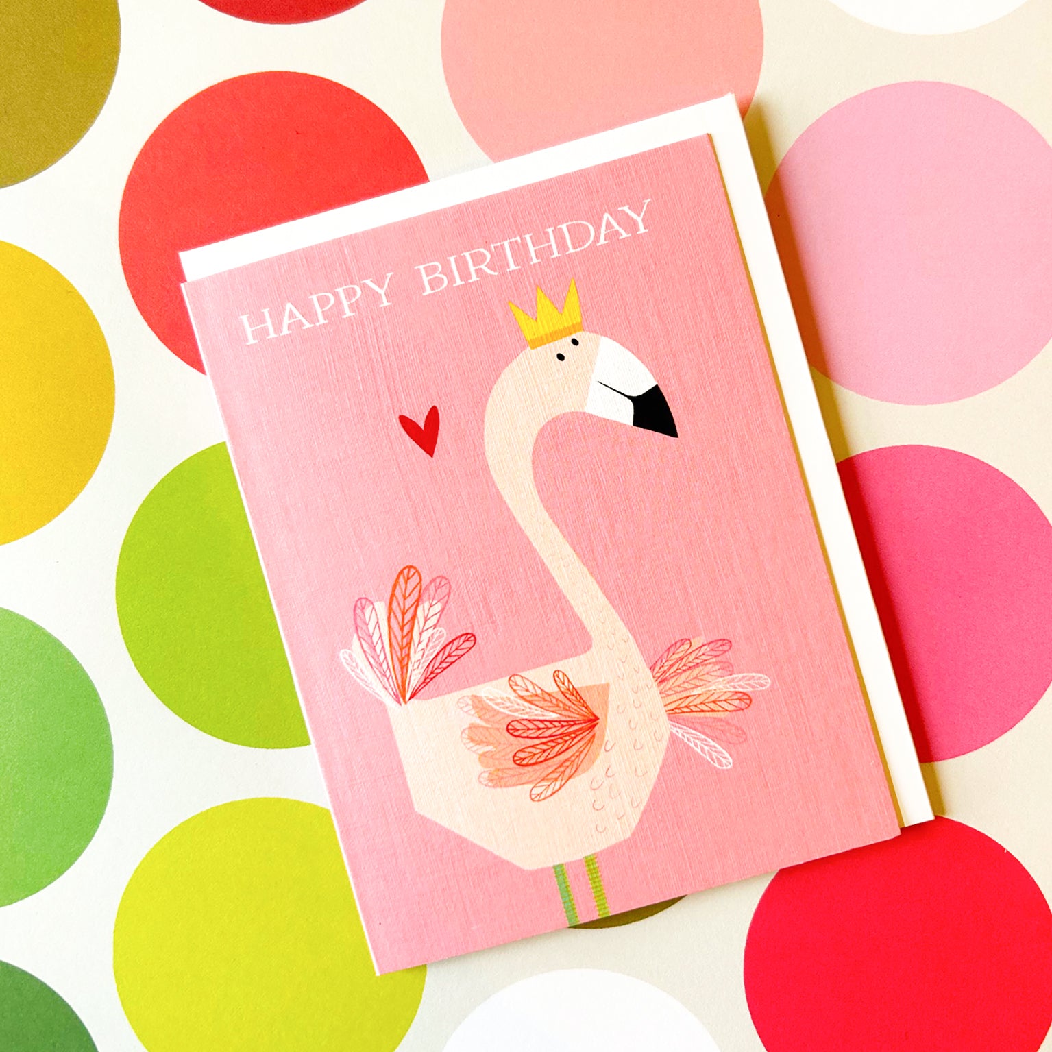 AL36 mini flamingo birthday card