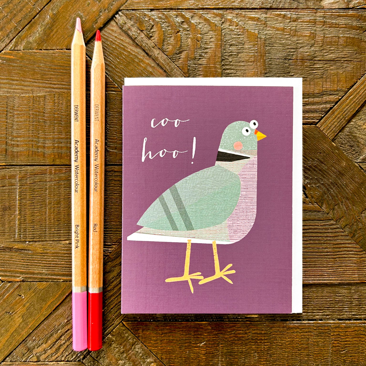 AL40 mini pigeon greetings card