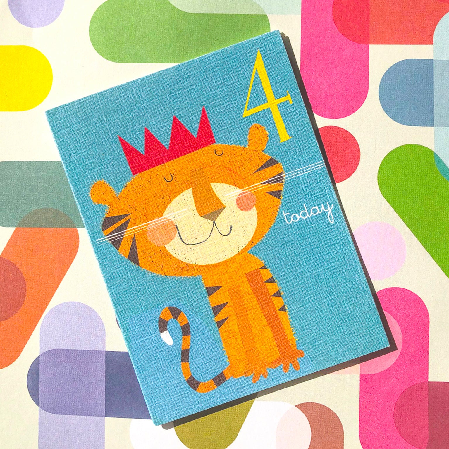 AW04 mini tiger 4th birthday card