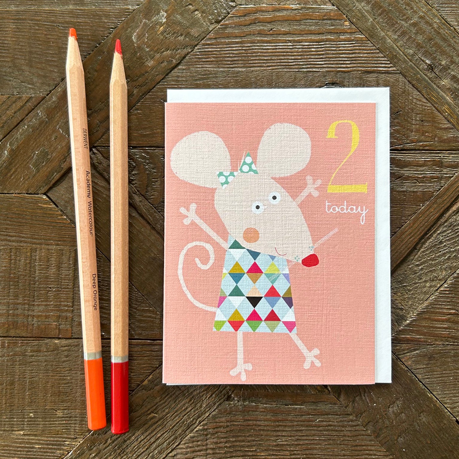 AW08 mini mouse 2nd birthday card