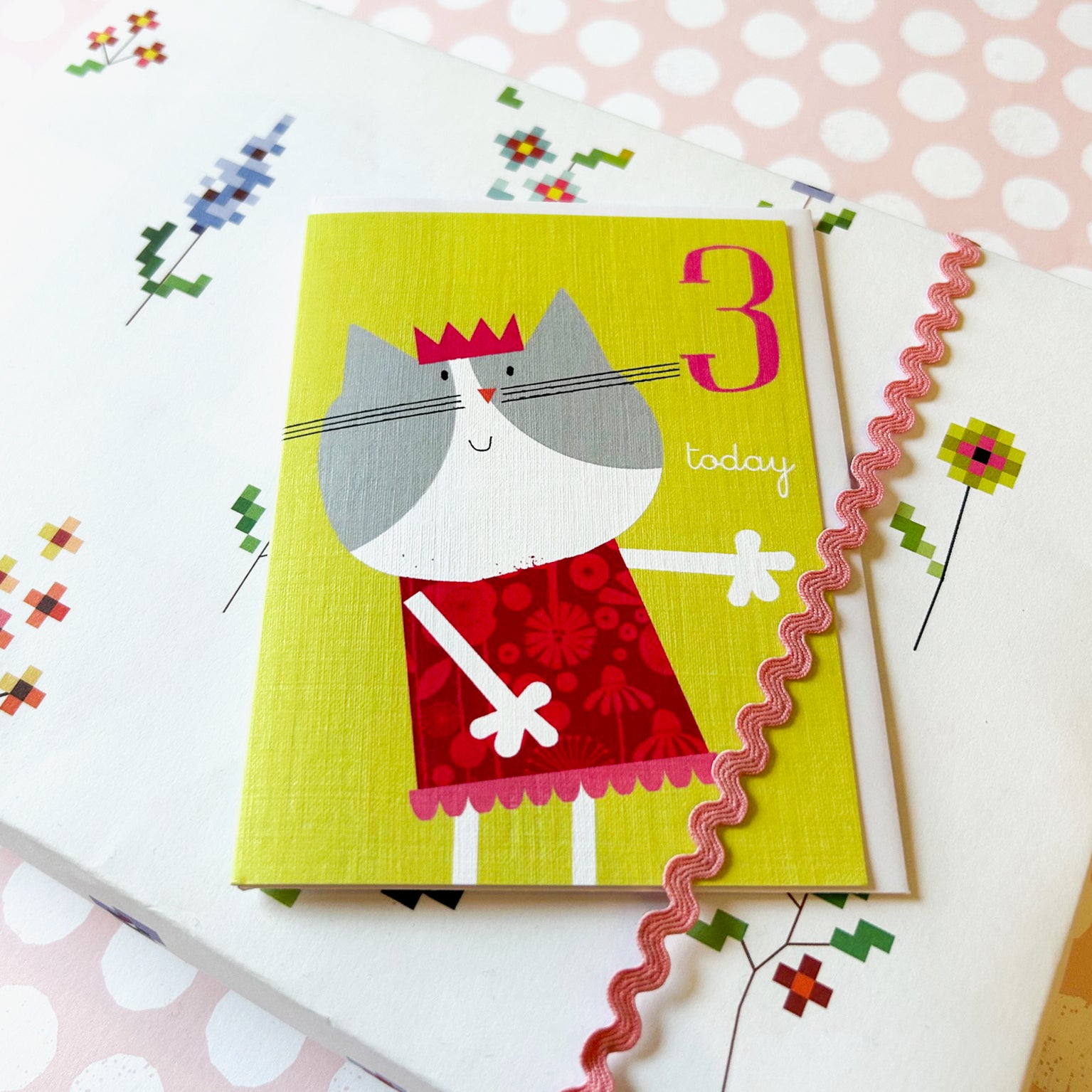 AW09 mini panda 3rd birthday card