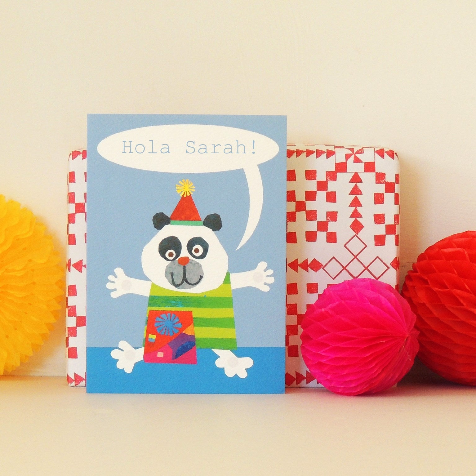 BB10 personalised panda greetings card