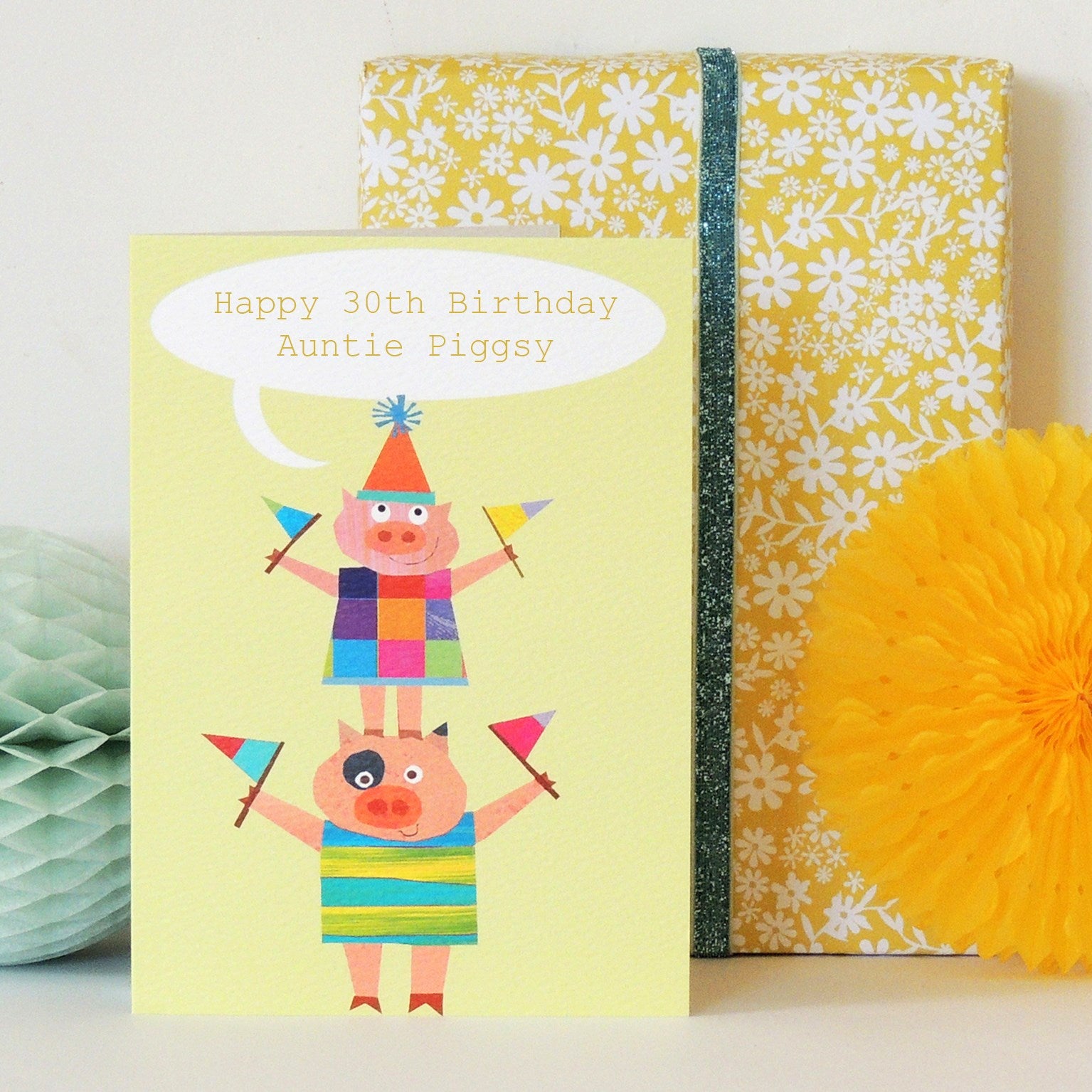 BB44 personalised pigs card