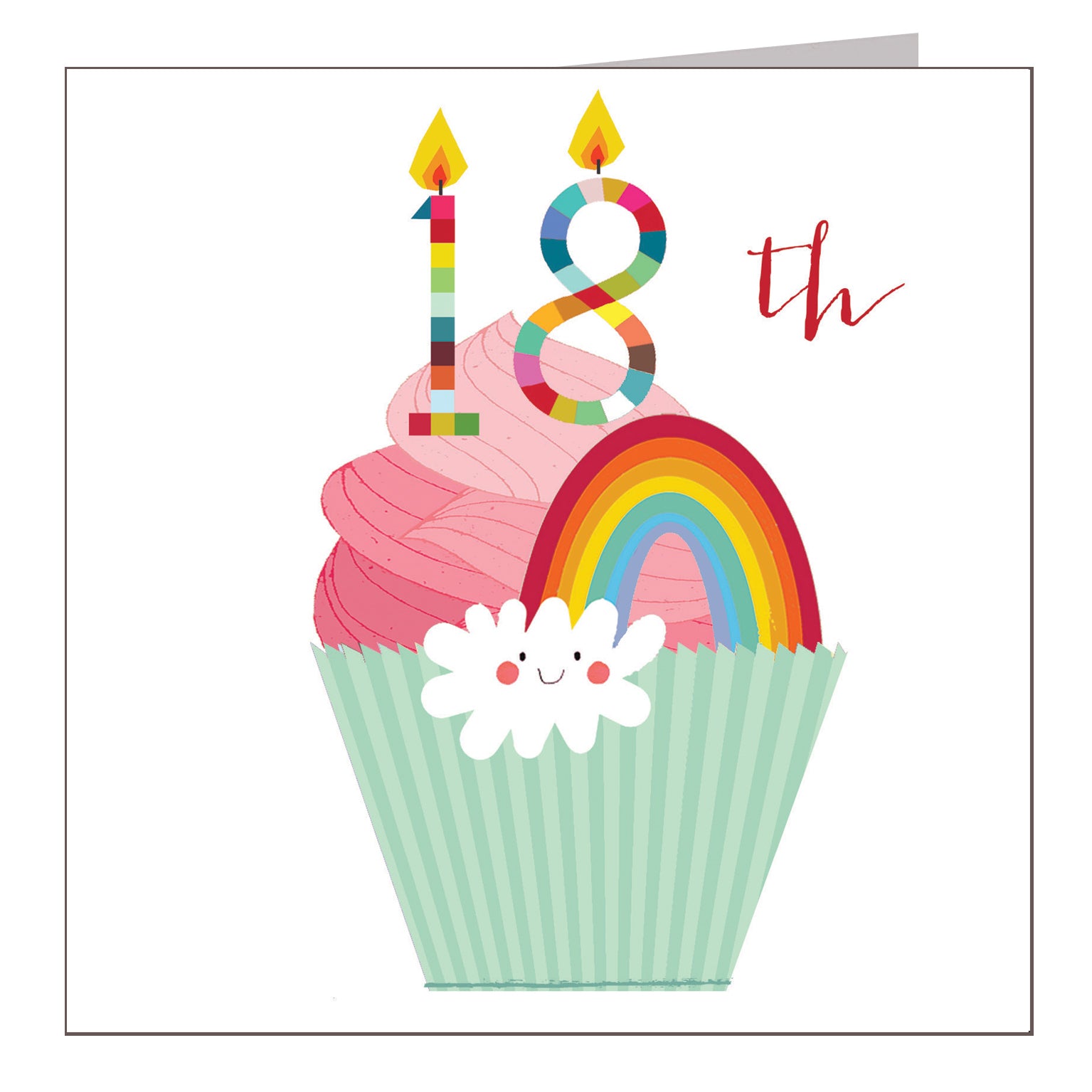 CC18 cupcake 18th birthday card