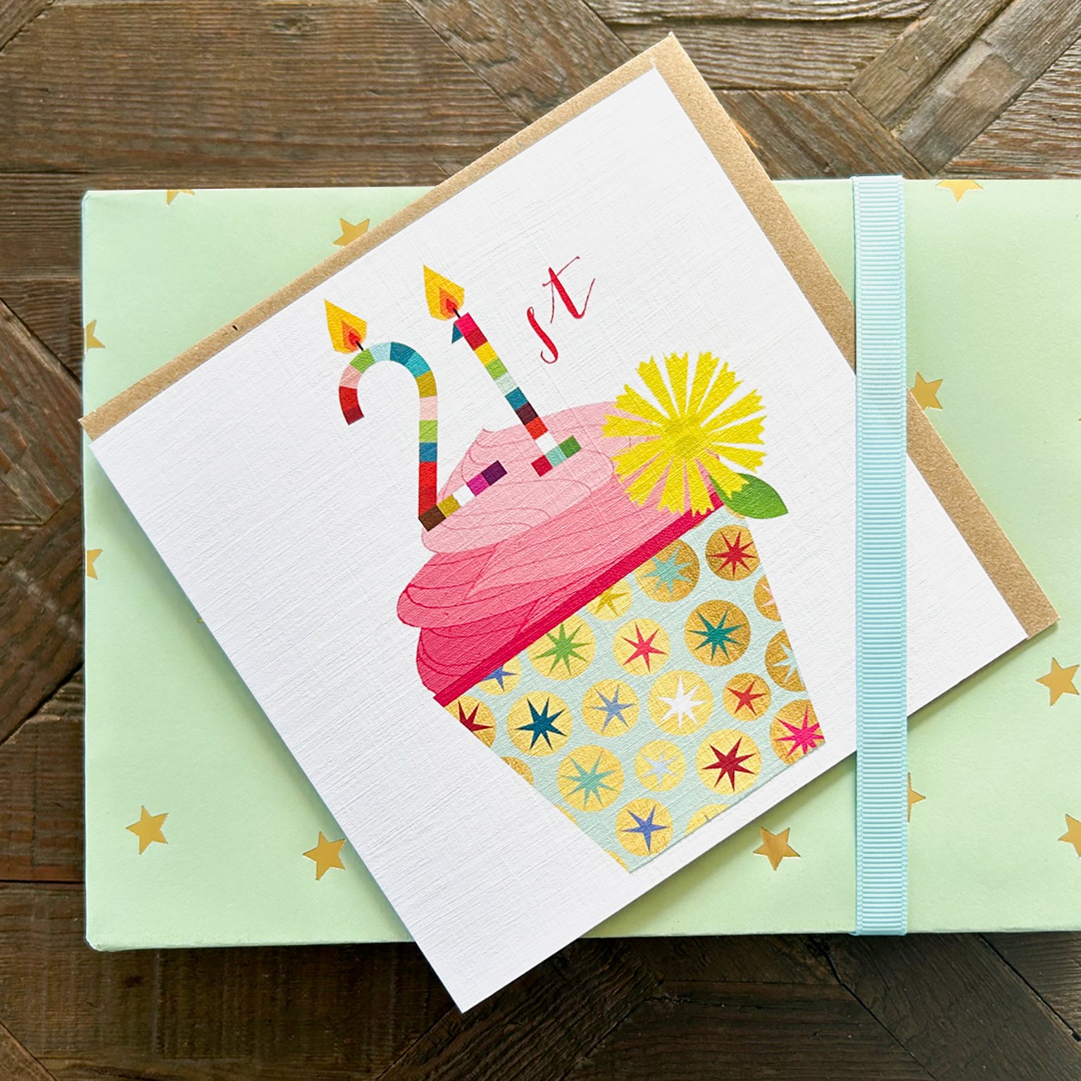 CC21 cupcake 21st birthday card