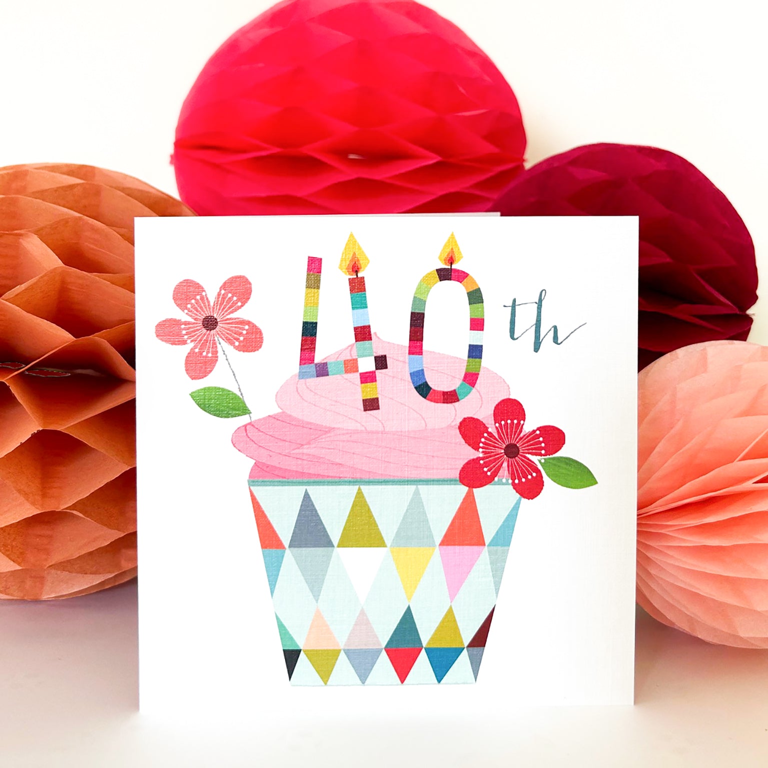 CC40 cupcake 40th birthday card