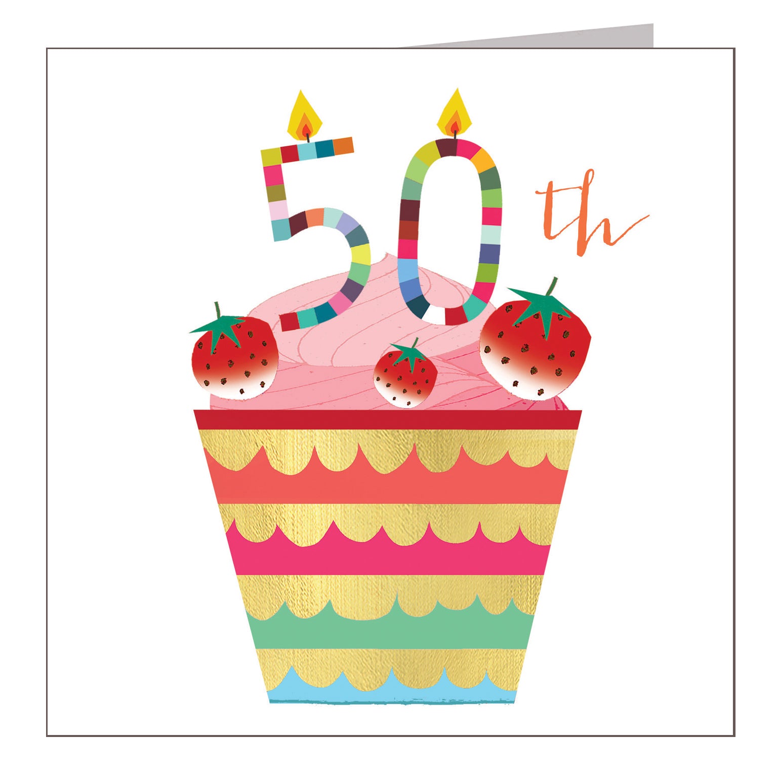 CC50 cupcake 50th birthday card