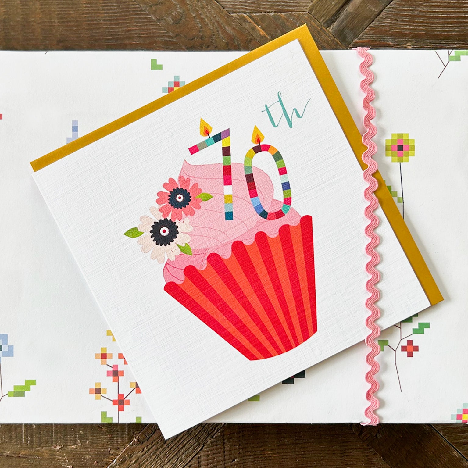 CC70 cupcake 70th birthday card