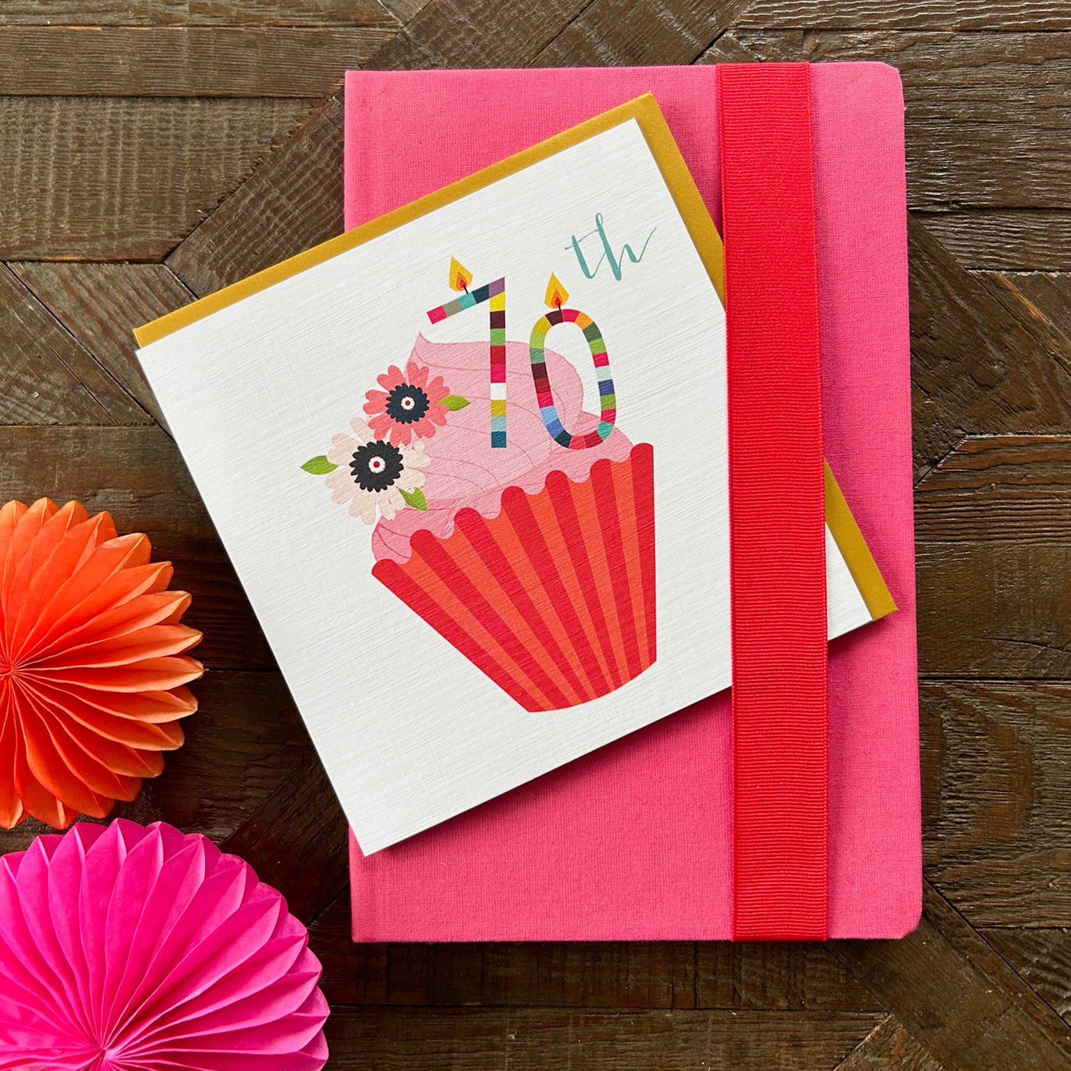 CC70 cupcake 70th birthday card