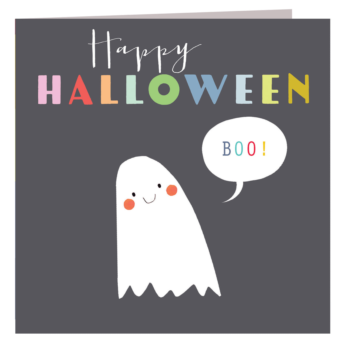 DE01 happy Halloween ghost card