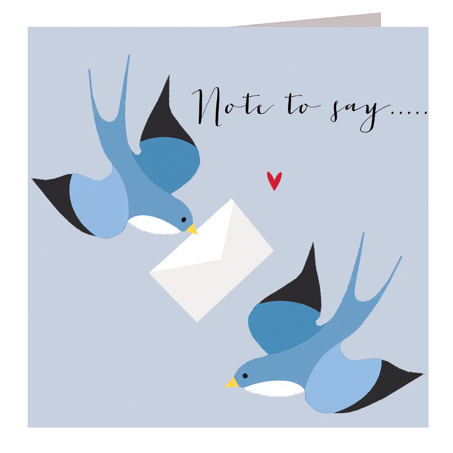 FK04 silver foiled note to say card
