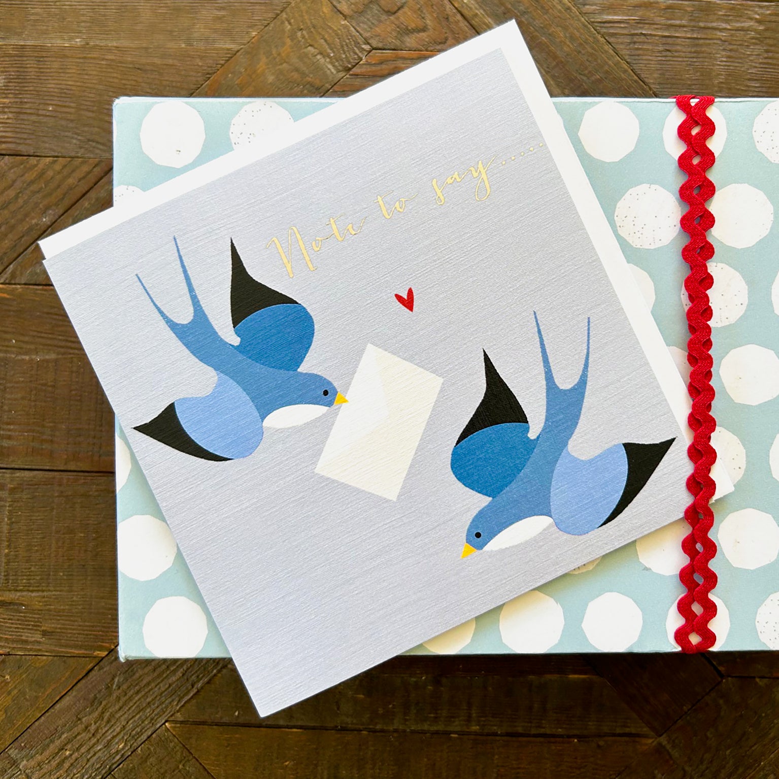 FK04 silver foiled note to say card